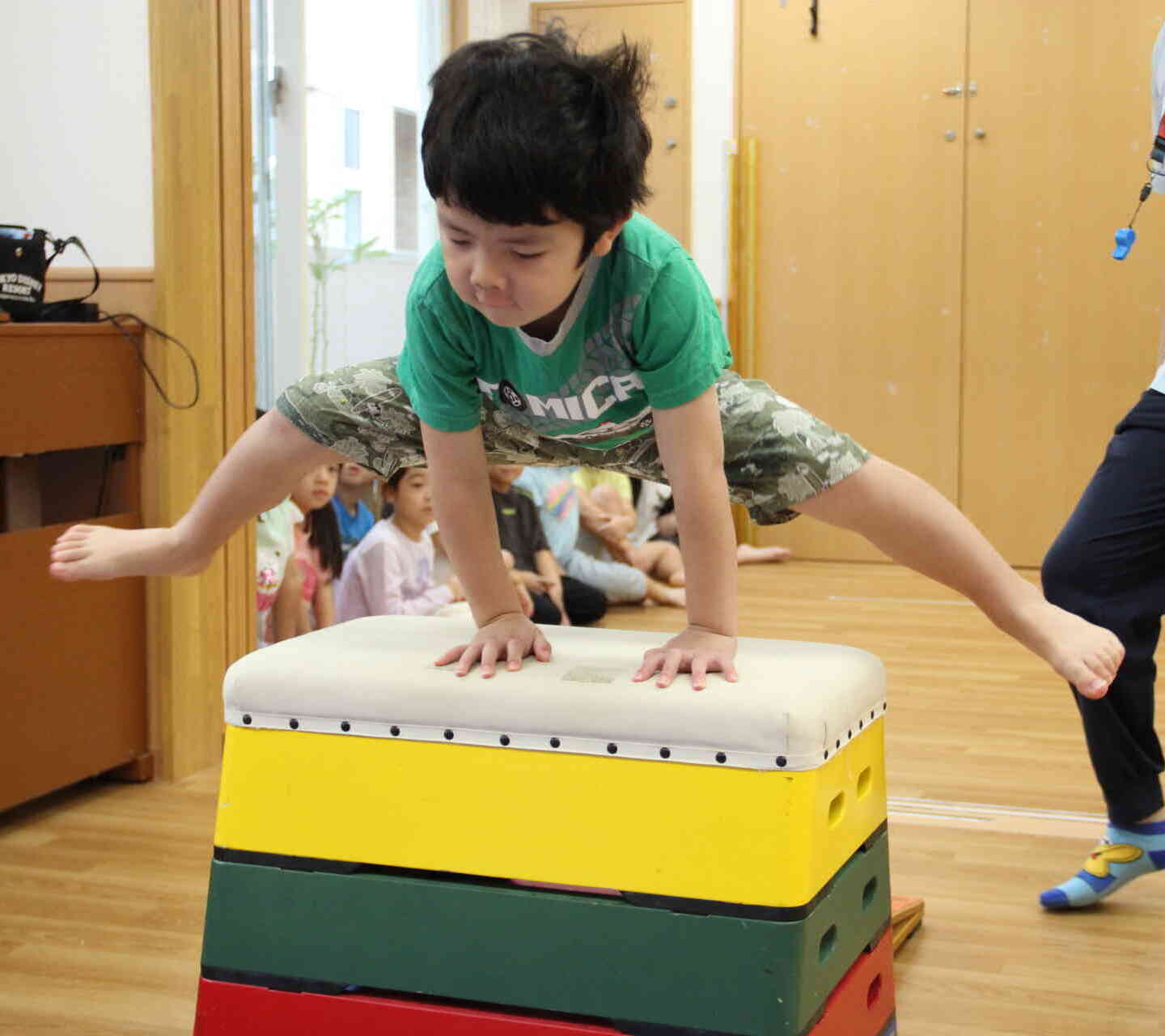 目指せ!跳び箱4段練習中!!