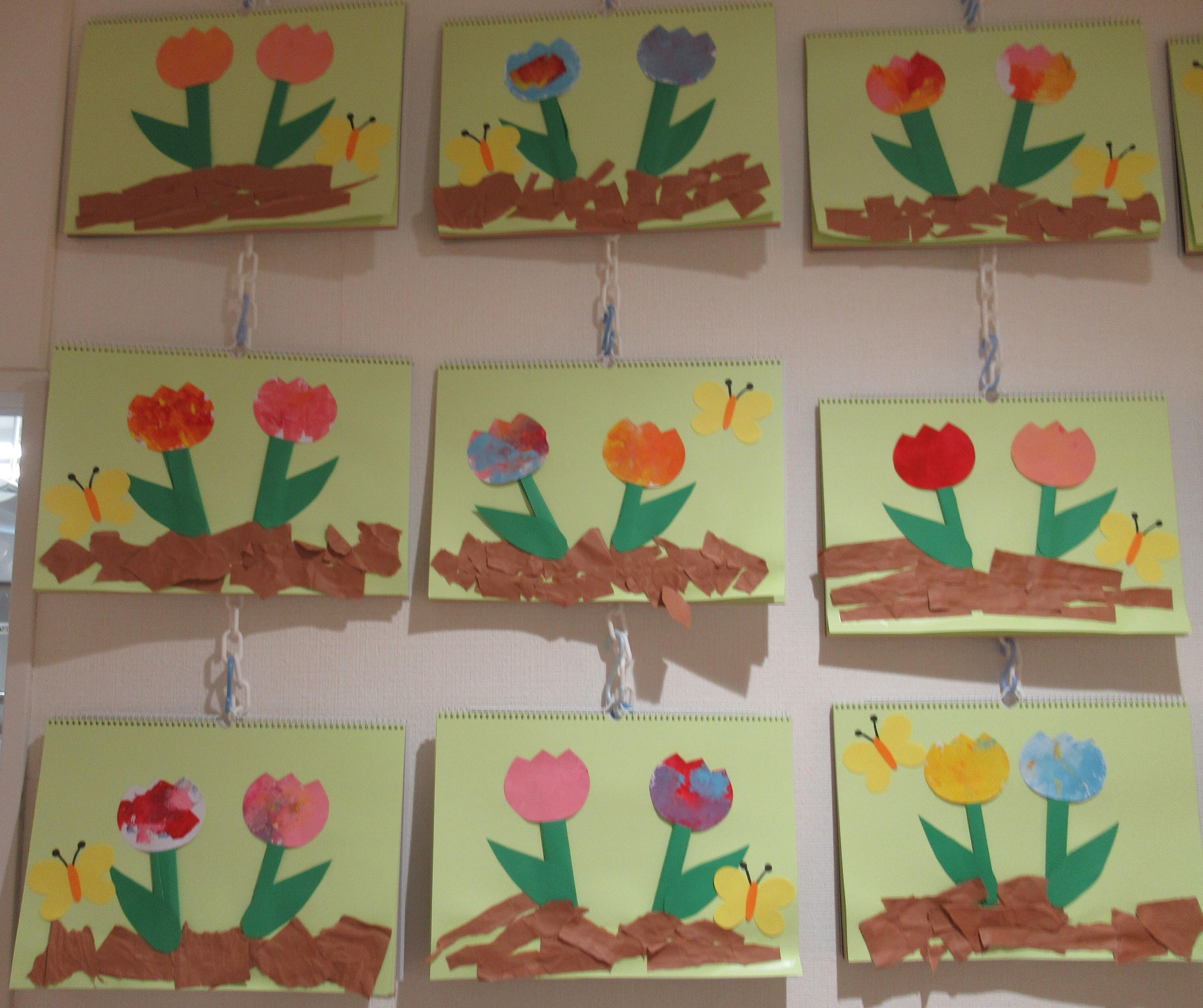 咲いた～咲いた～チューリップの花が～♪　りす組①