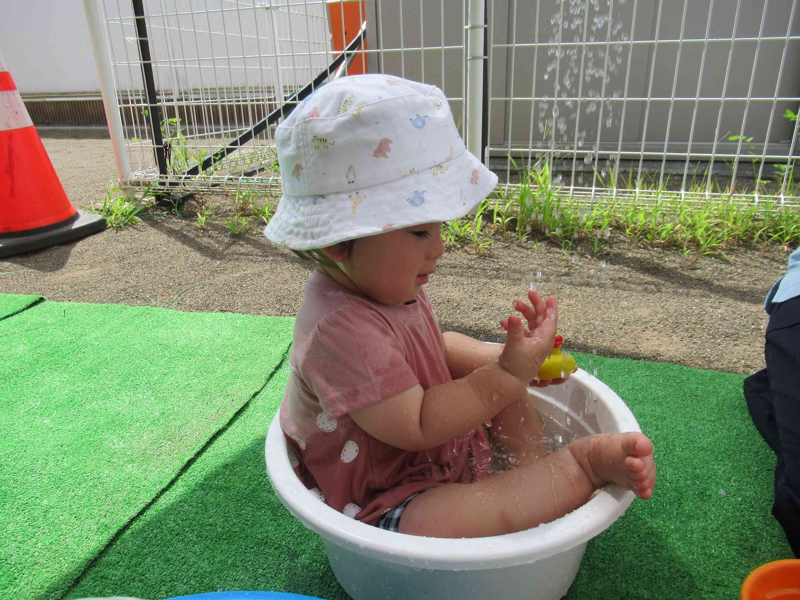 お水が降ってきたね
