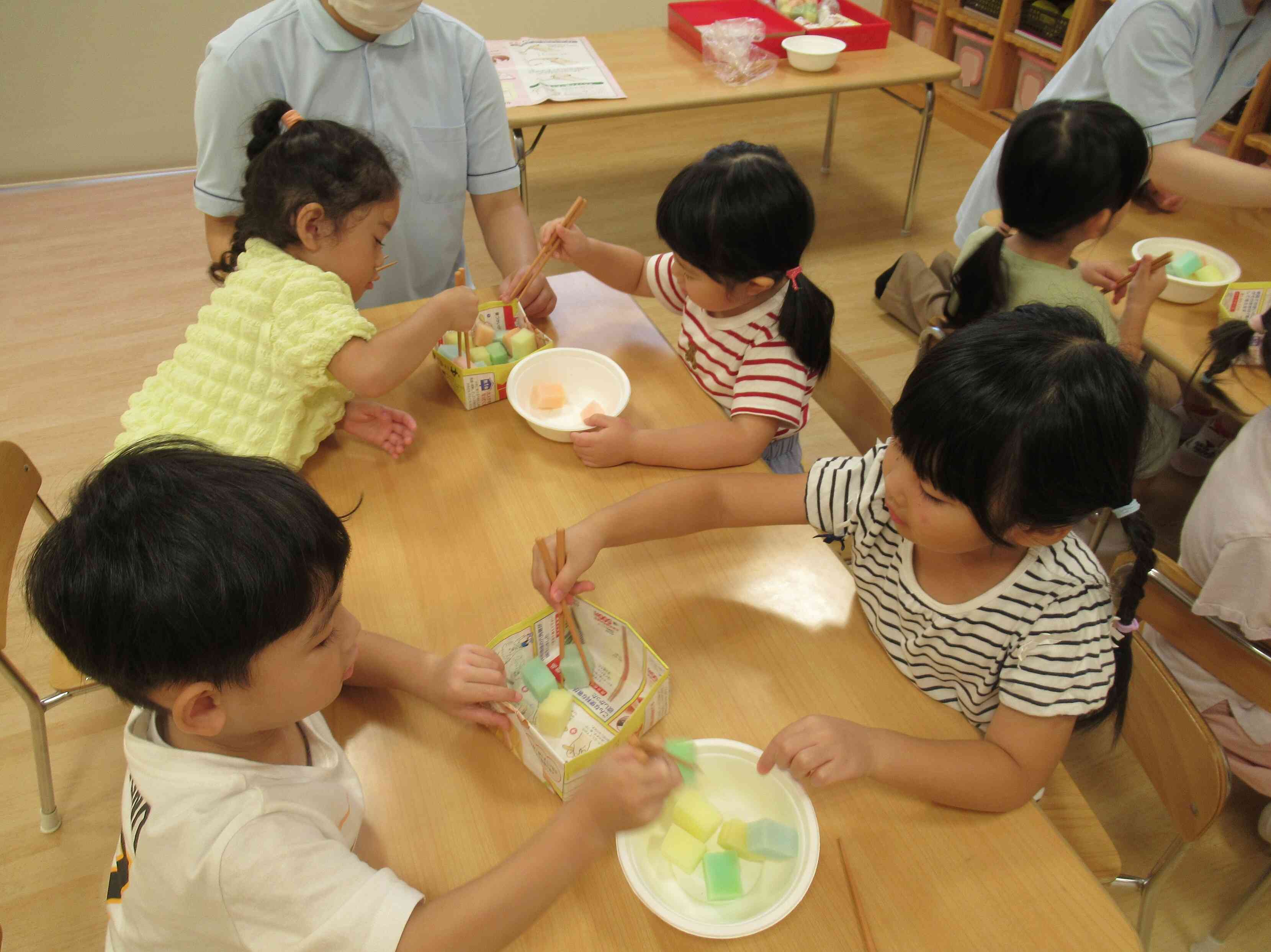 箸の正しい持ち方について（りす組）