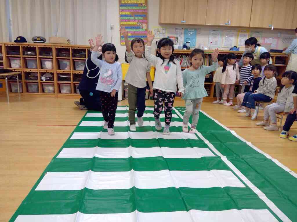 上手に渡れたね