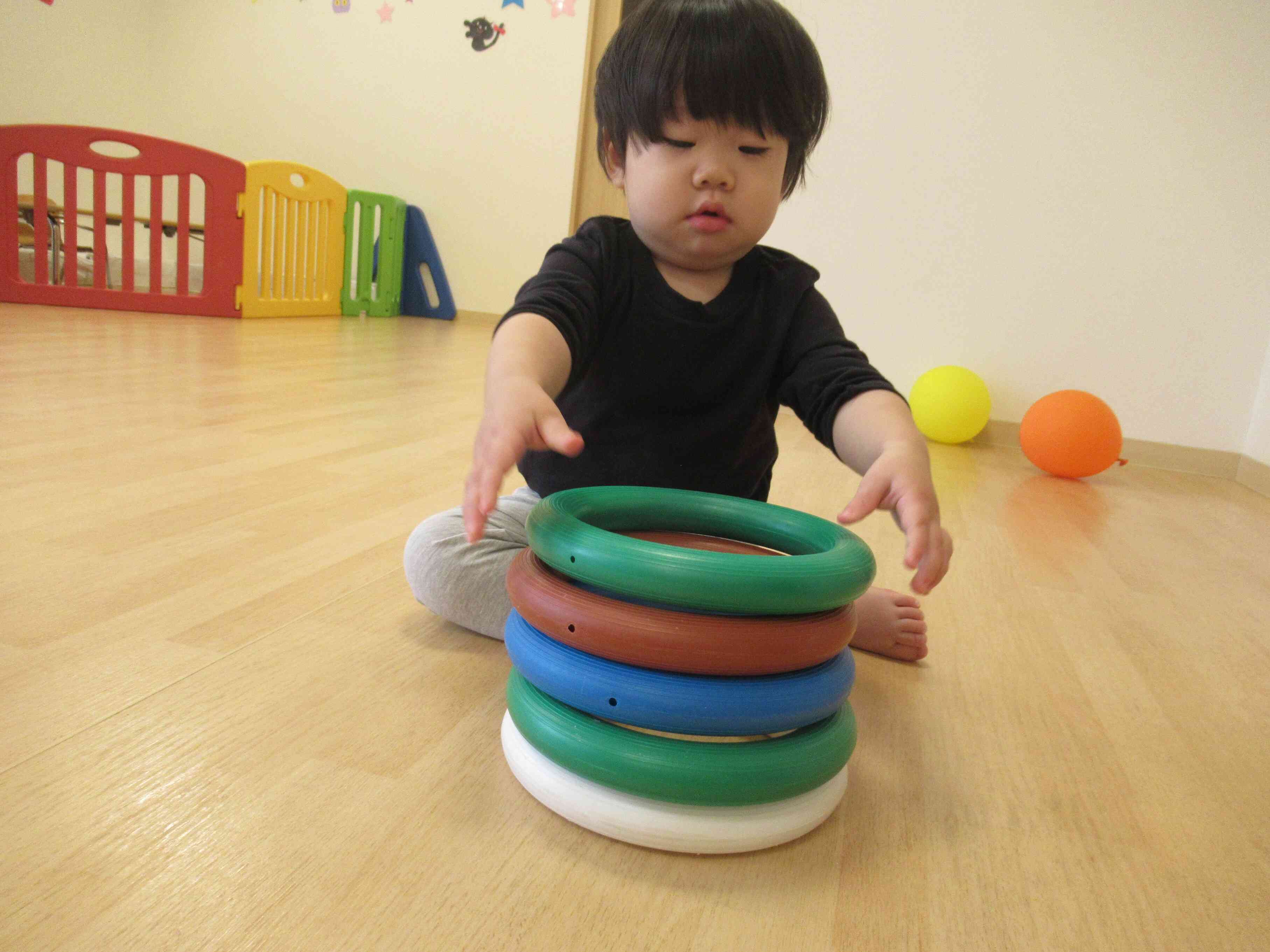 「たくさん重ねて遊べるよ！」