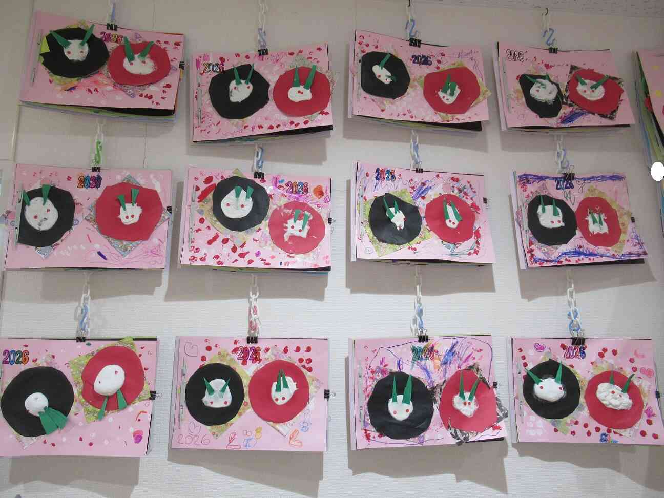 1月の製作～りす・ぱんだ・きりん組の巻