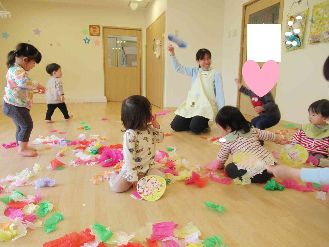うちわでパタパタ