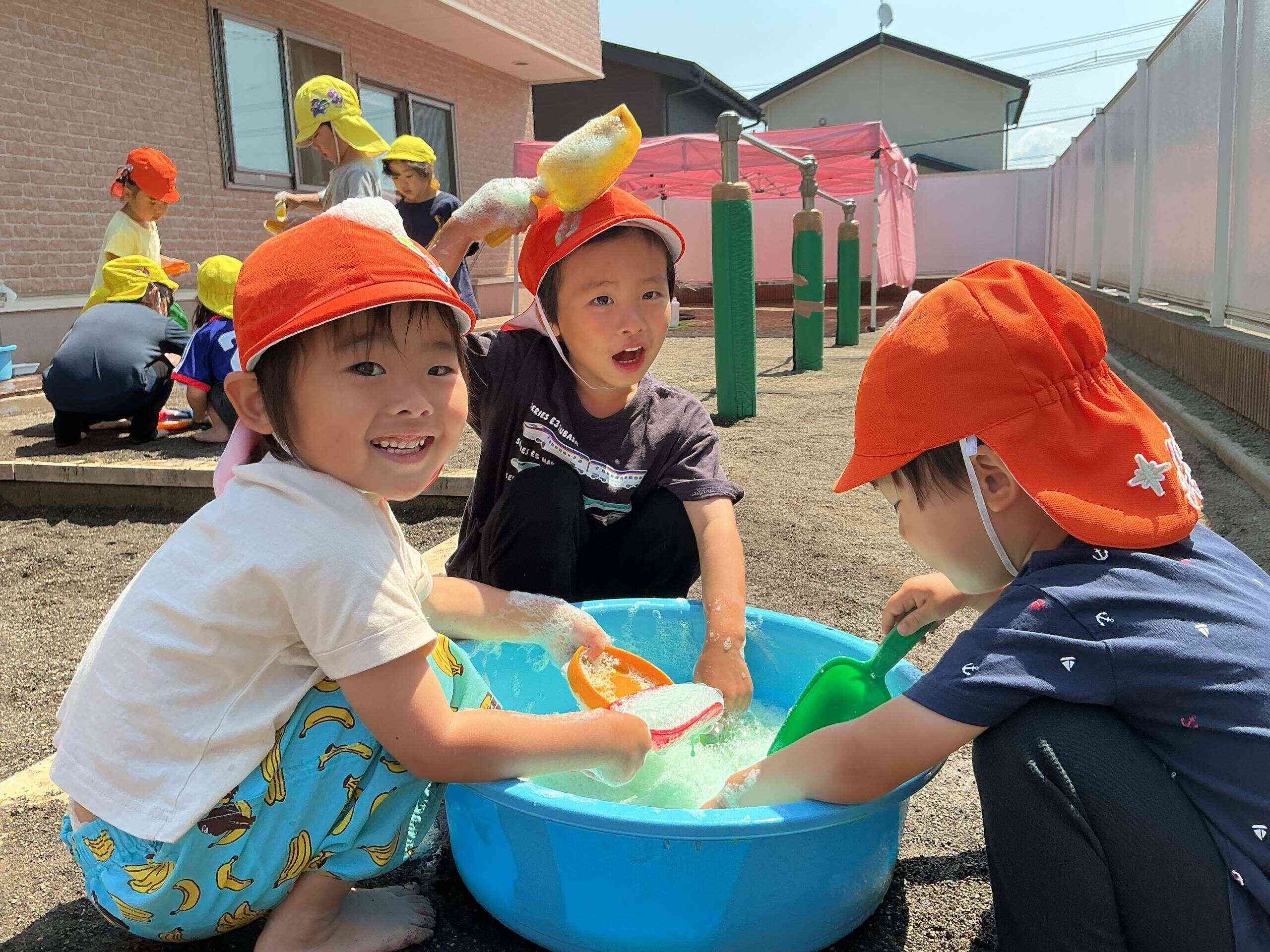 フワフワの泡、気持ちいいね