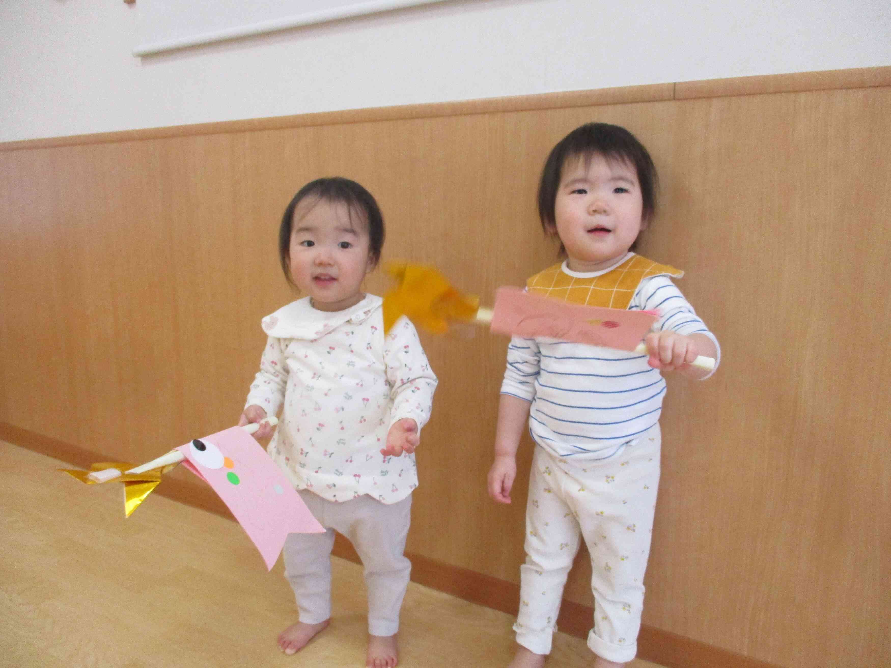 個性が光る素敵なこいのぼりが出来ました！