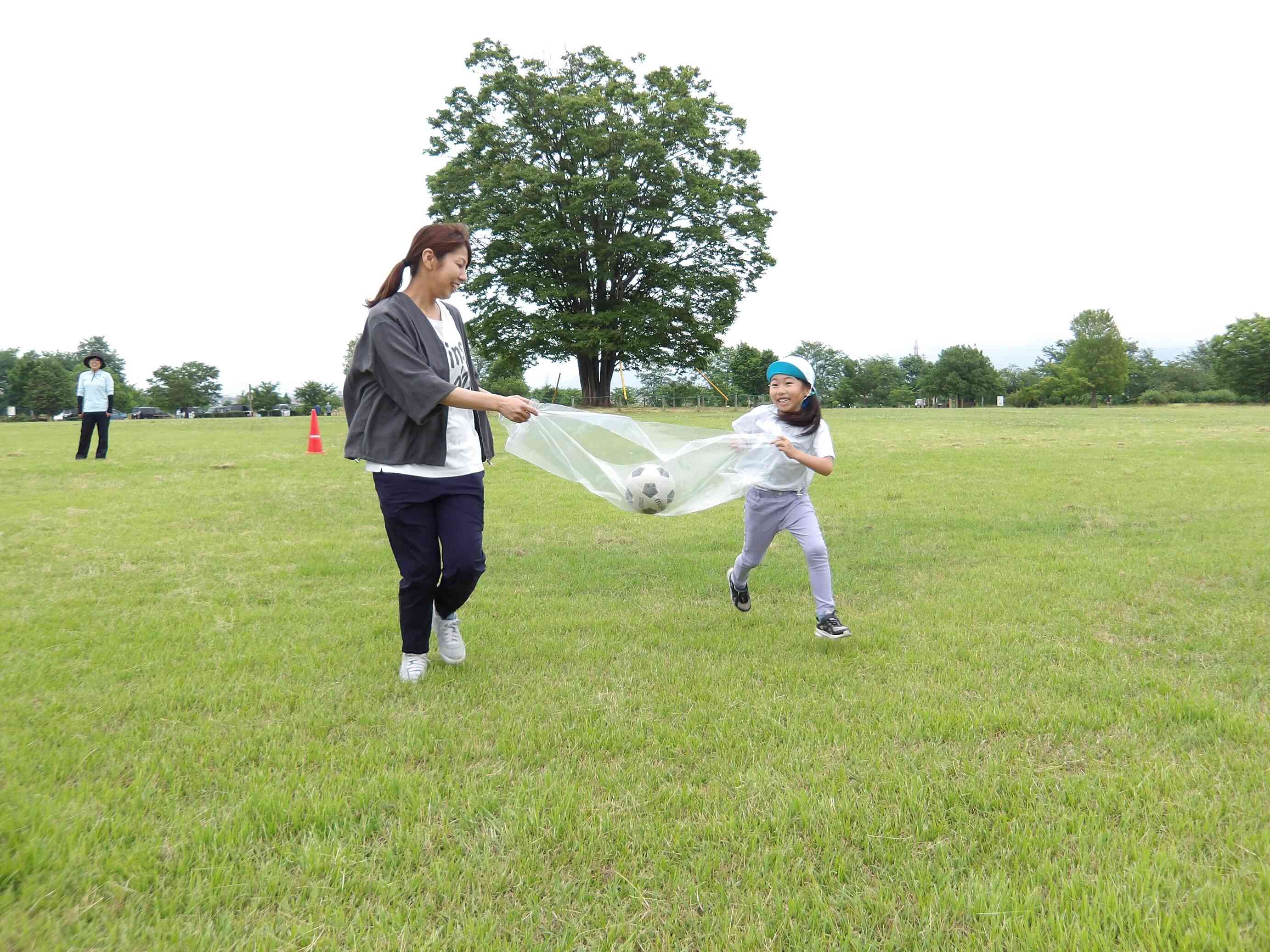きりん組ボール運びリレー！