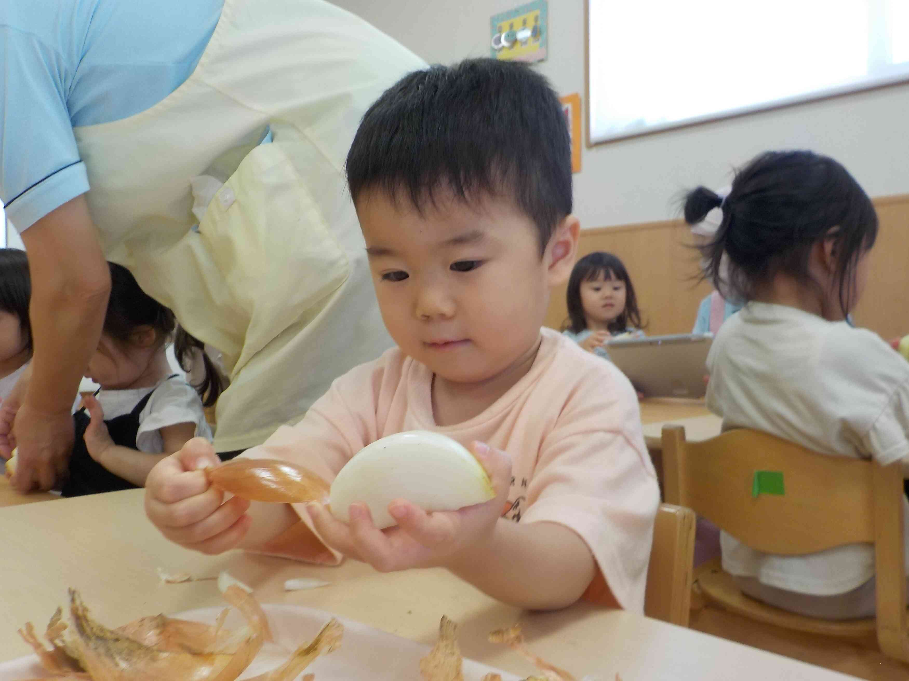 上手にむけたよ！