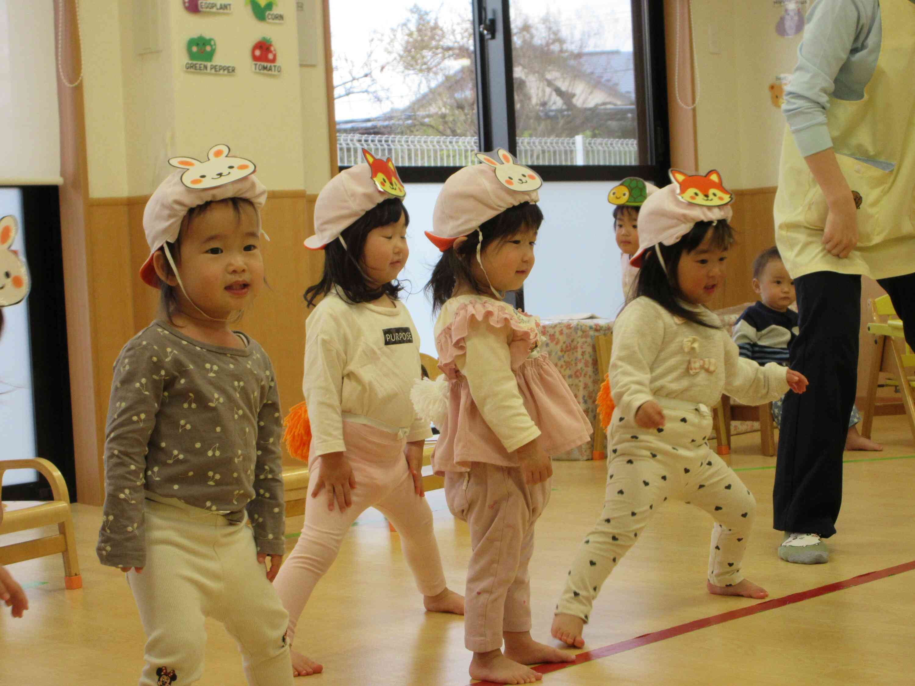 音楽がかかると、ノリノリで体が動き出します!