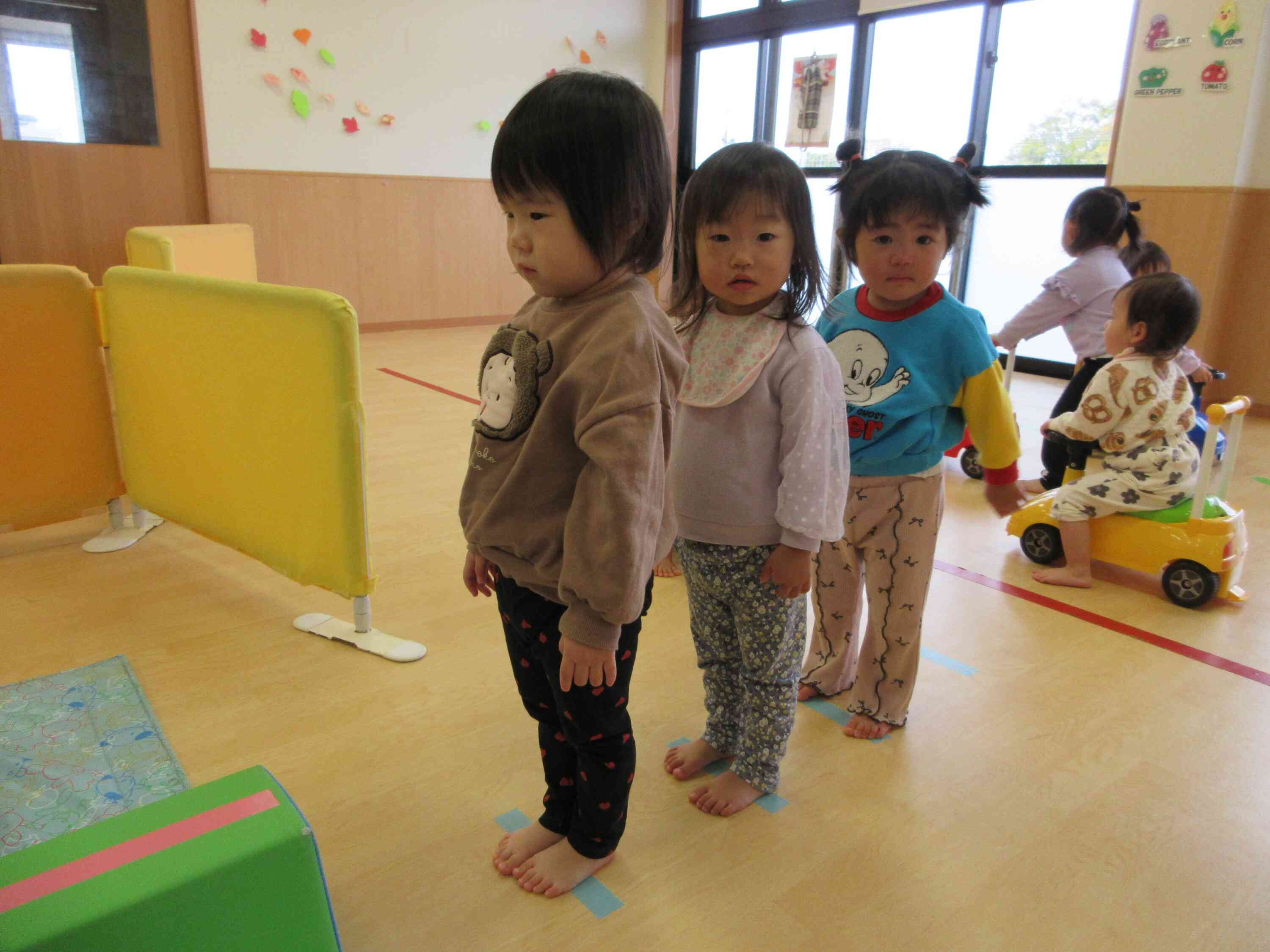 繰り返し並んでいると、順番を覚えられるようになってきました。