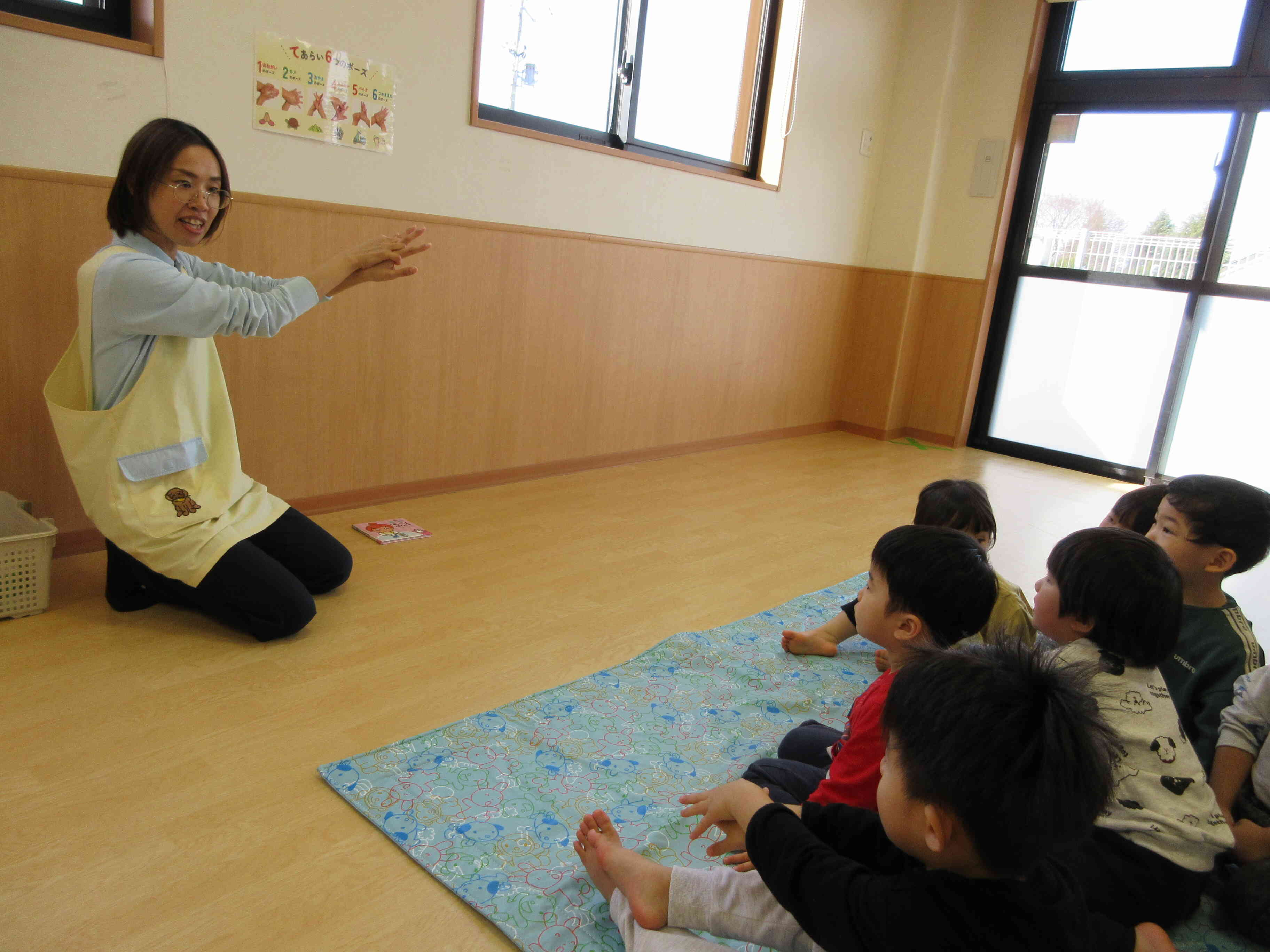 手洗い指導うさぎ組(２歳児)