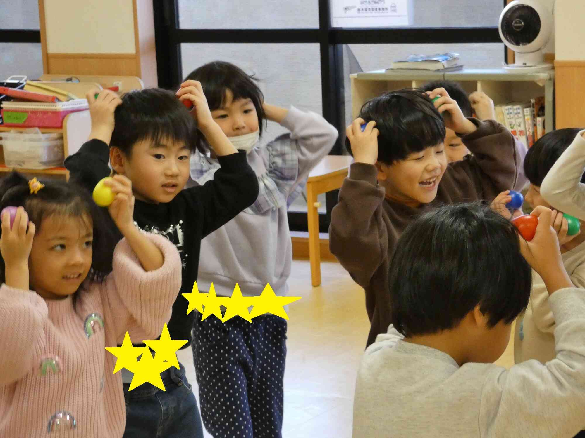 卵マラカスで変身！