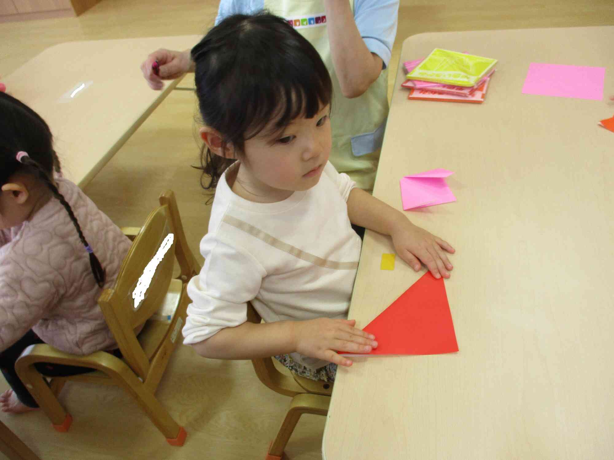 アイロンかけて折るよ～