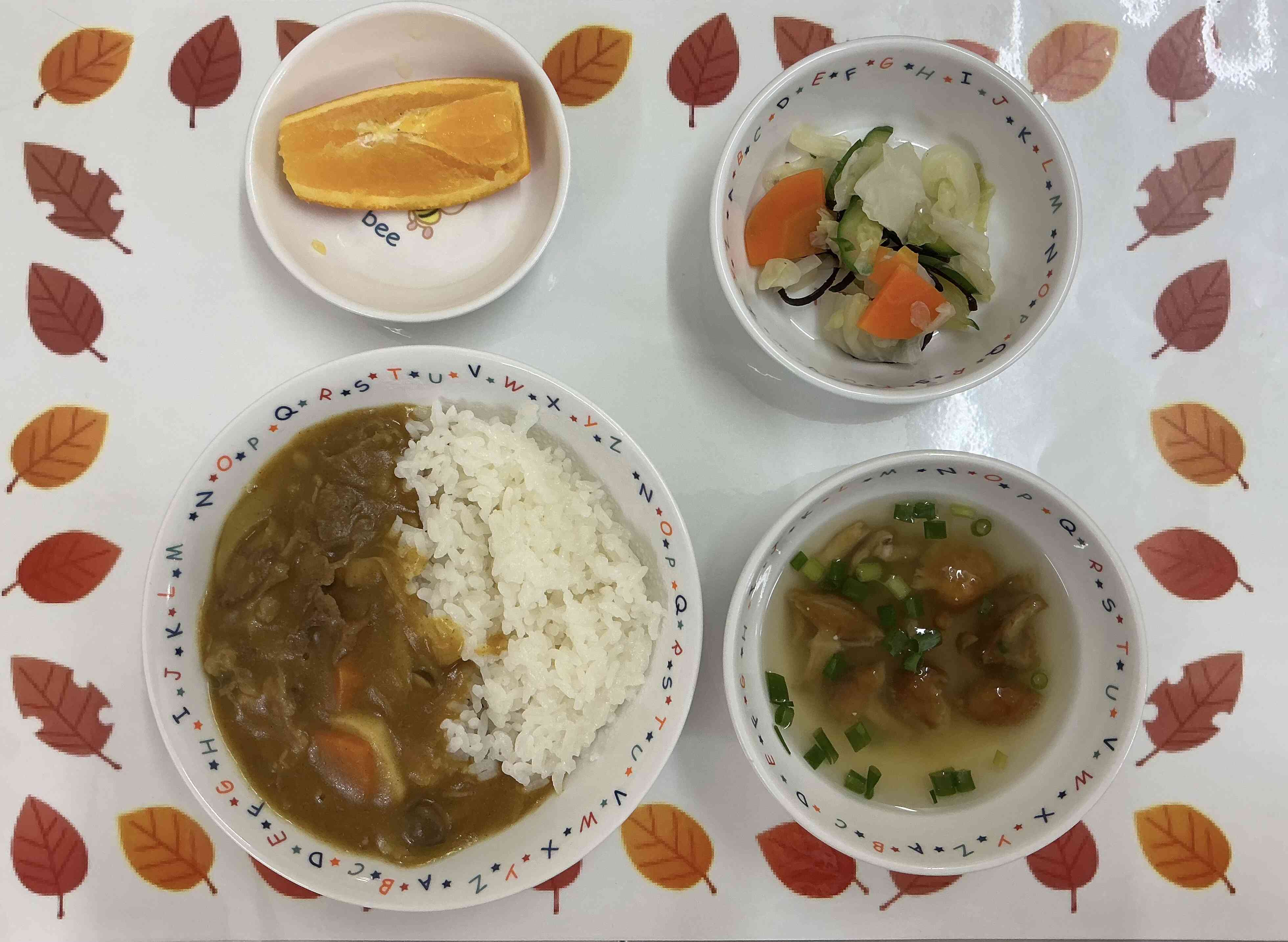 9月誕生会メニュー『村山芋煮カレーライス』