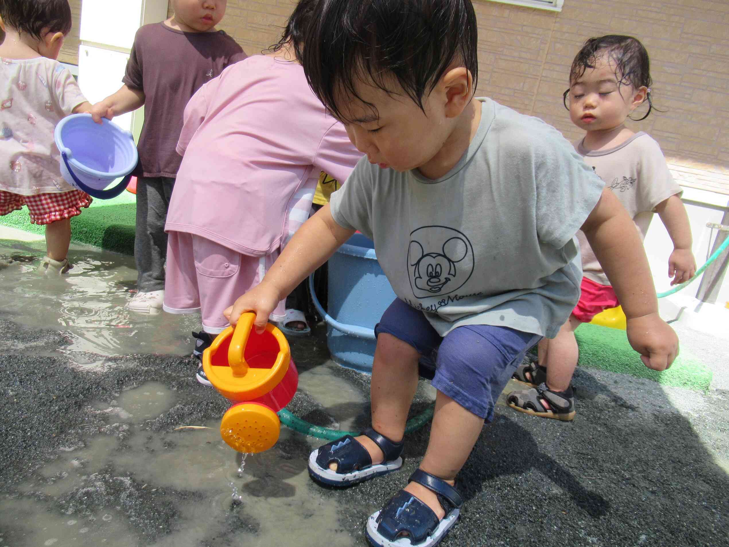 水溜まりができた！