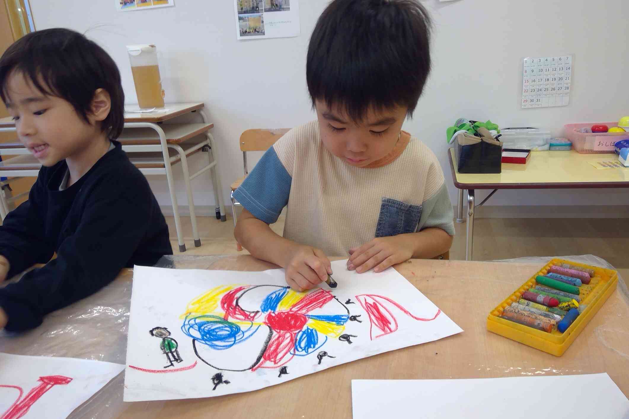 運動会の思い出を絵にしたよ!