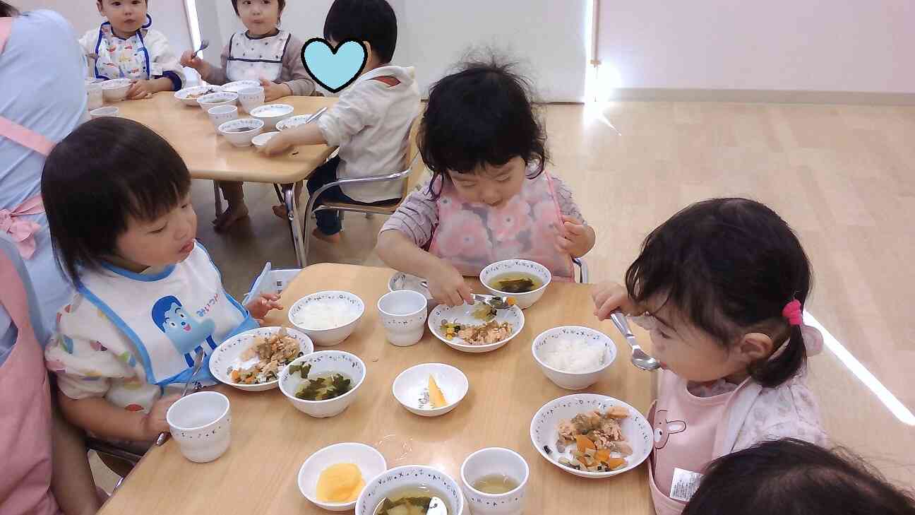 10月30日の給食(あひる組・1歳児)