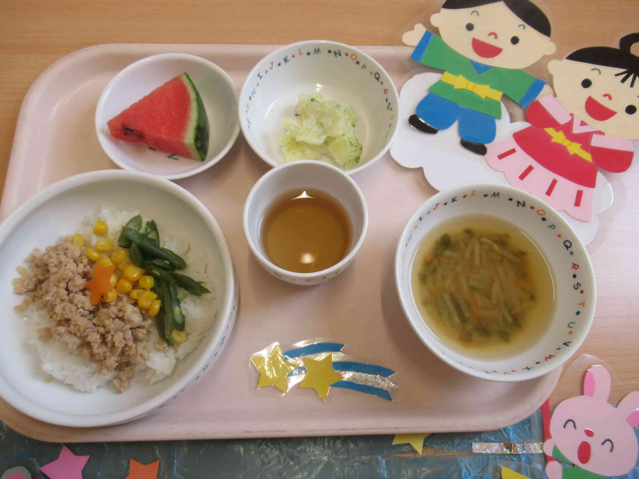 7月7日の給食メニューです