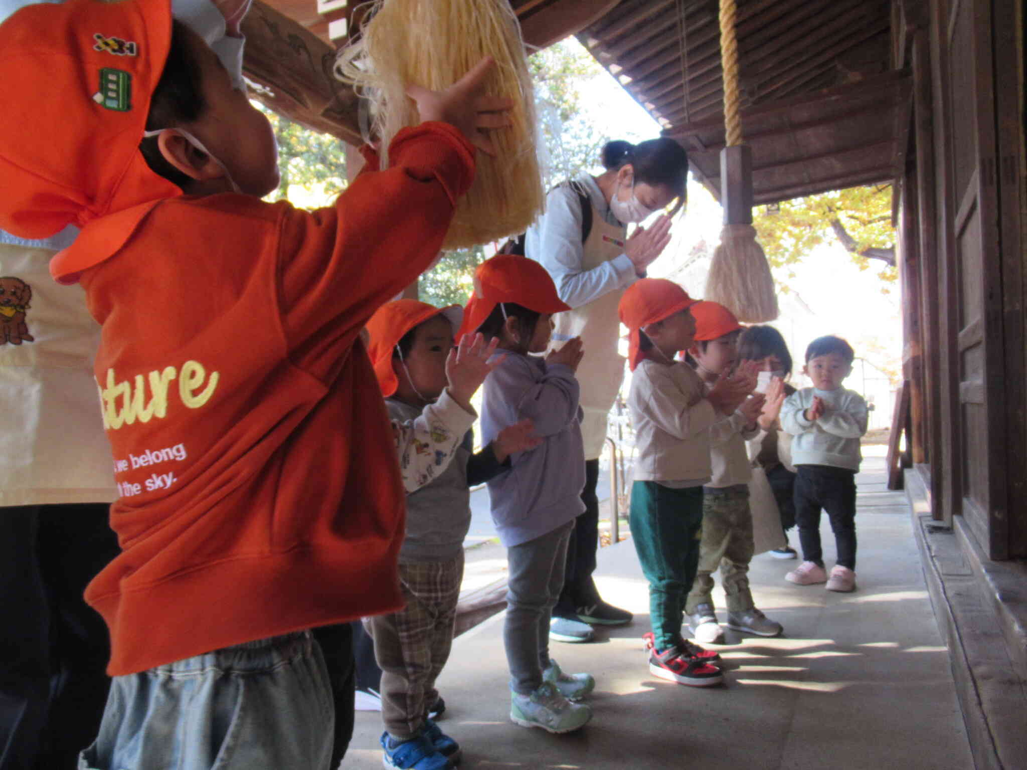 七五三お参りに出発！