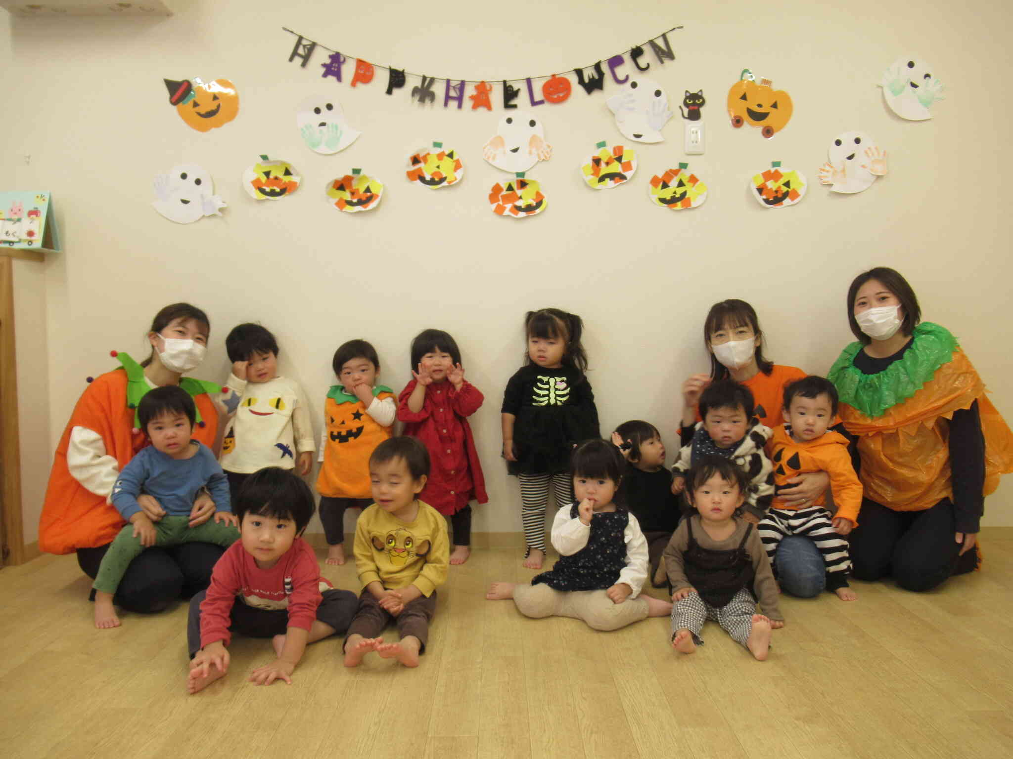 みんなで作ったハロウィン製作と一緒に♪