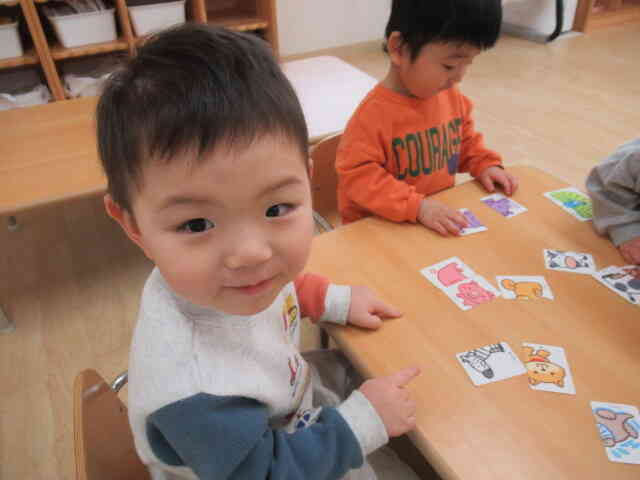 絵合わせカードもしたよ☆