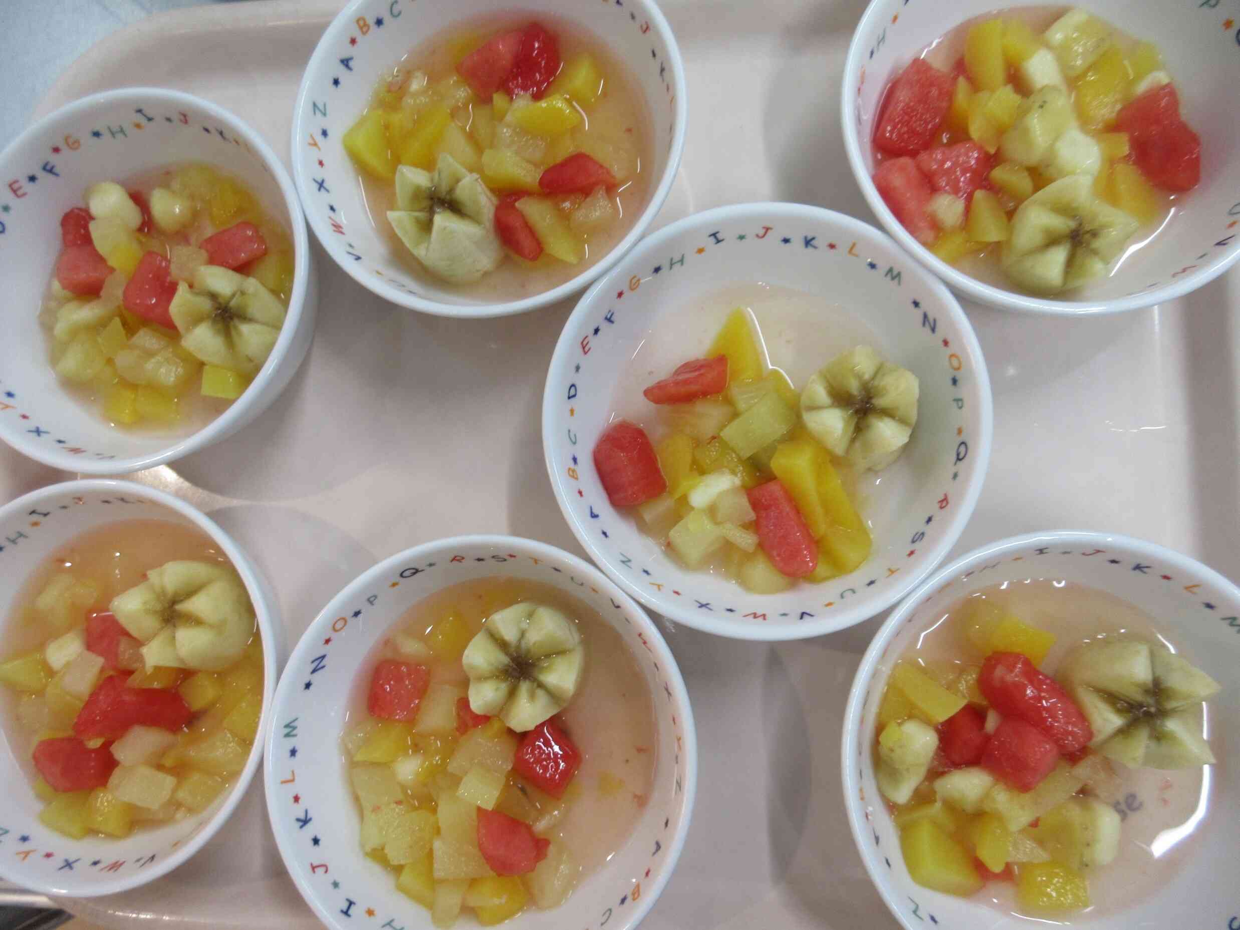 果物はフルーツポンチに!