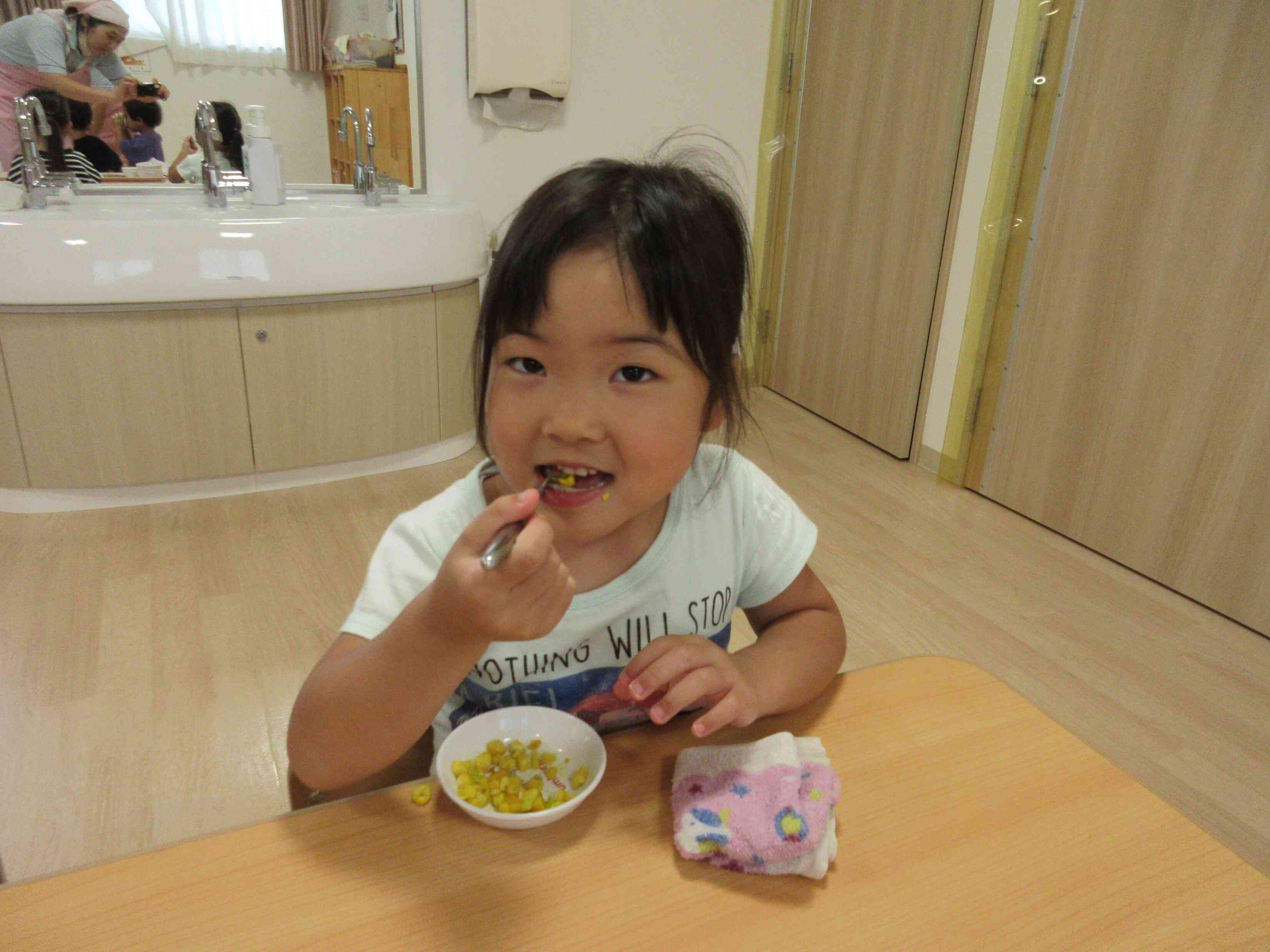 普段は野菜が苦手な子も「１口食べたよ！」と嬉しそうに教えてくれました。