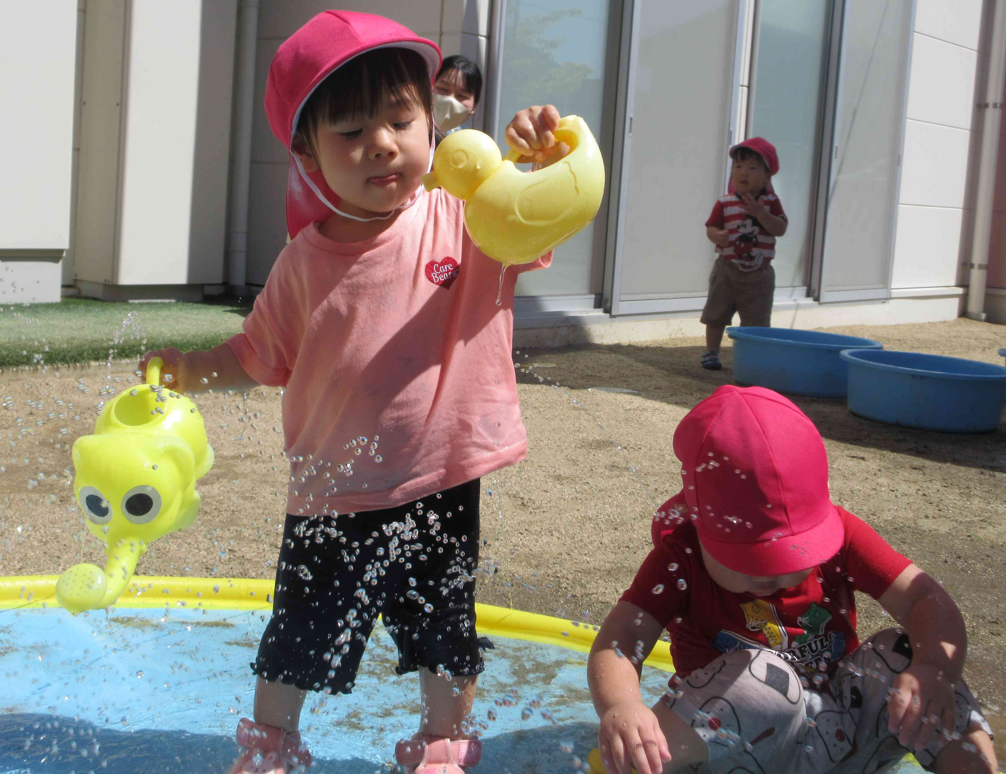 水遊び楽しいね☆