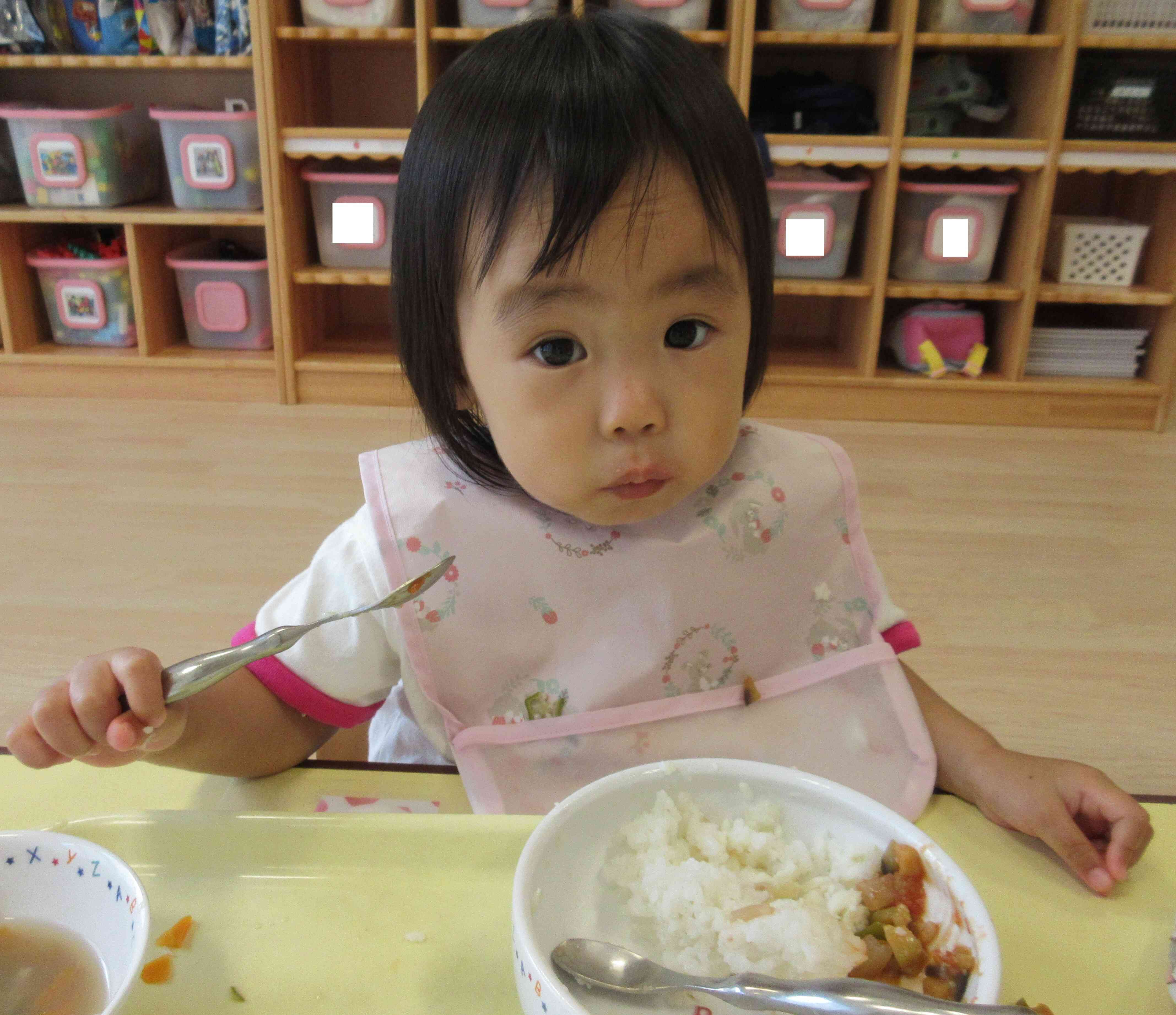 今日の給食もおいしいね☆