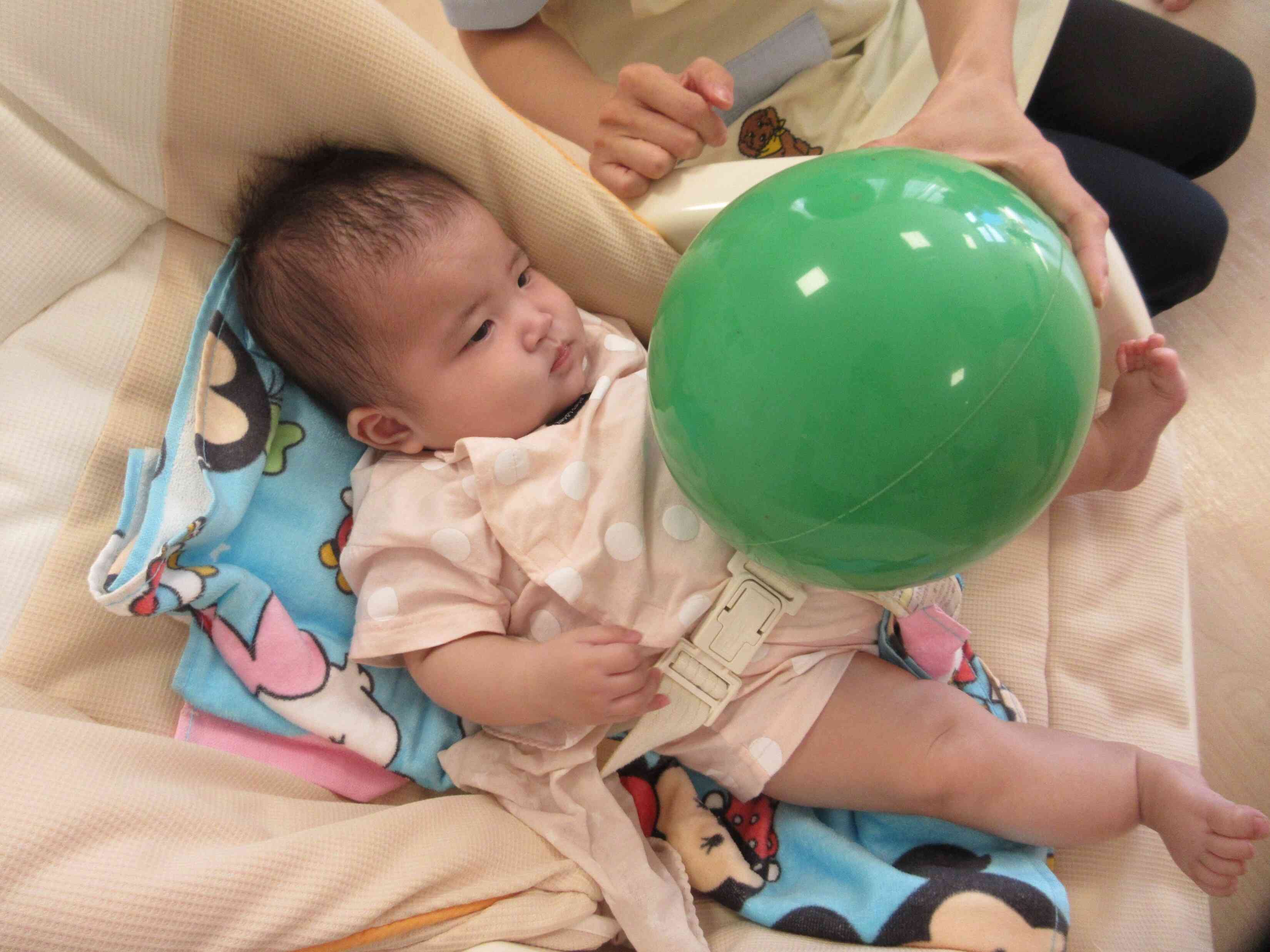 お顔よりも大きいボール！タッチできたよ☆