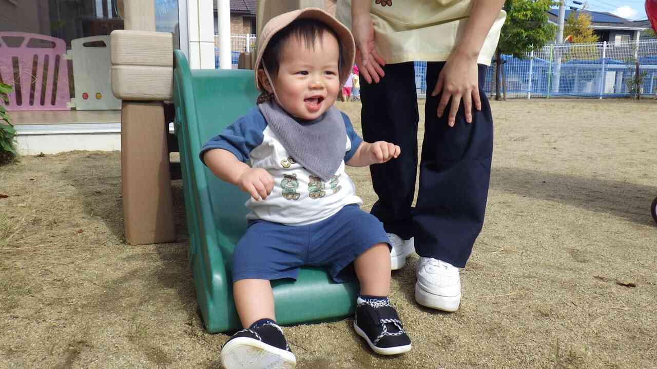 すべり台楽しかったね!
