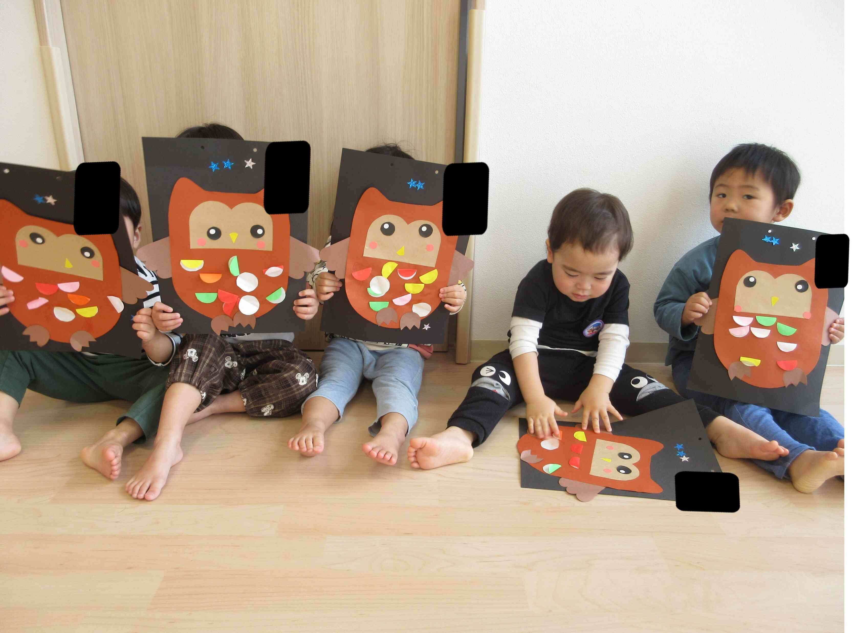 完成したふくろうさんで～す