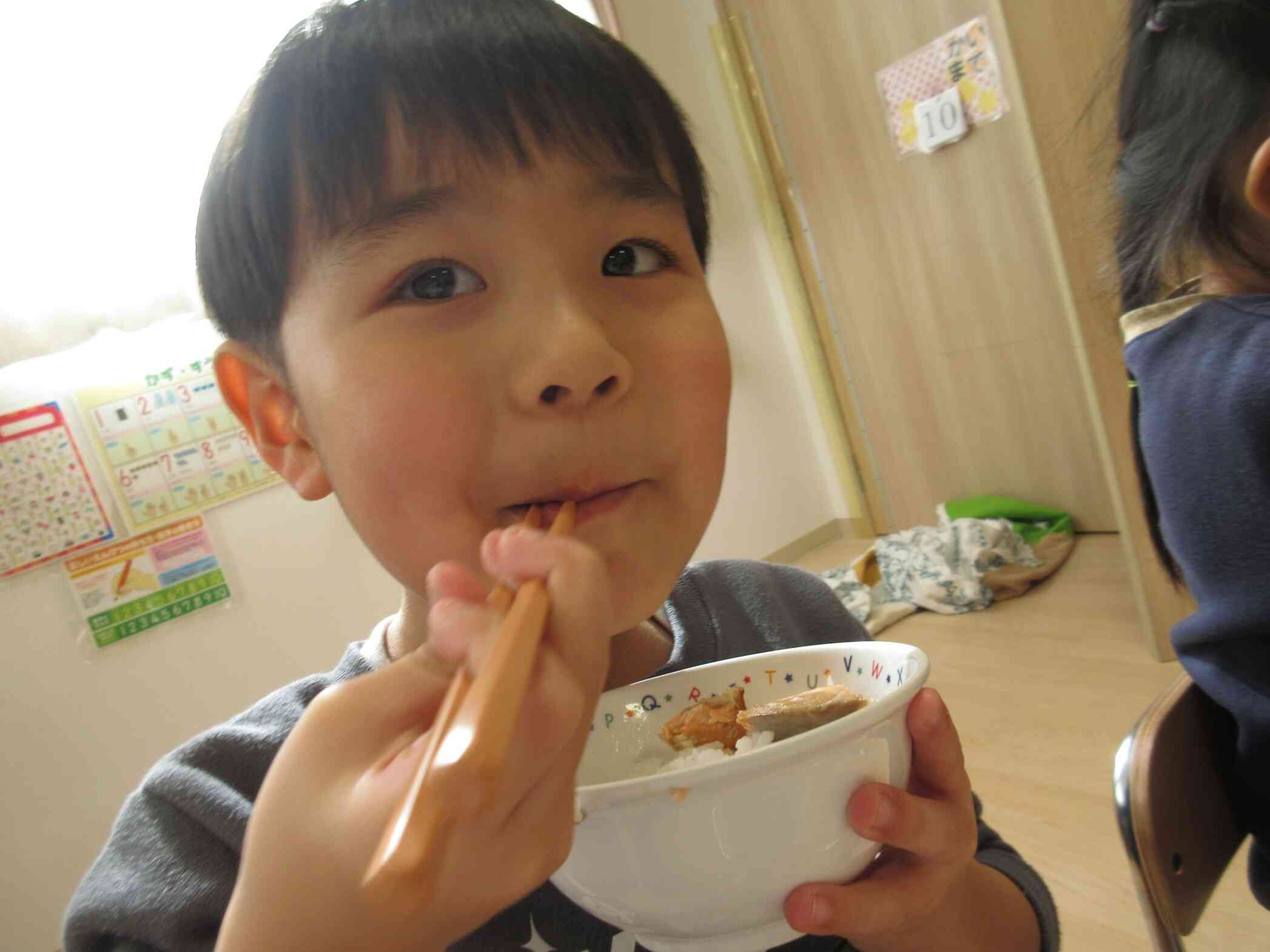 お箸で食べてみたよ♪