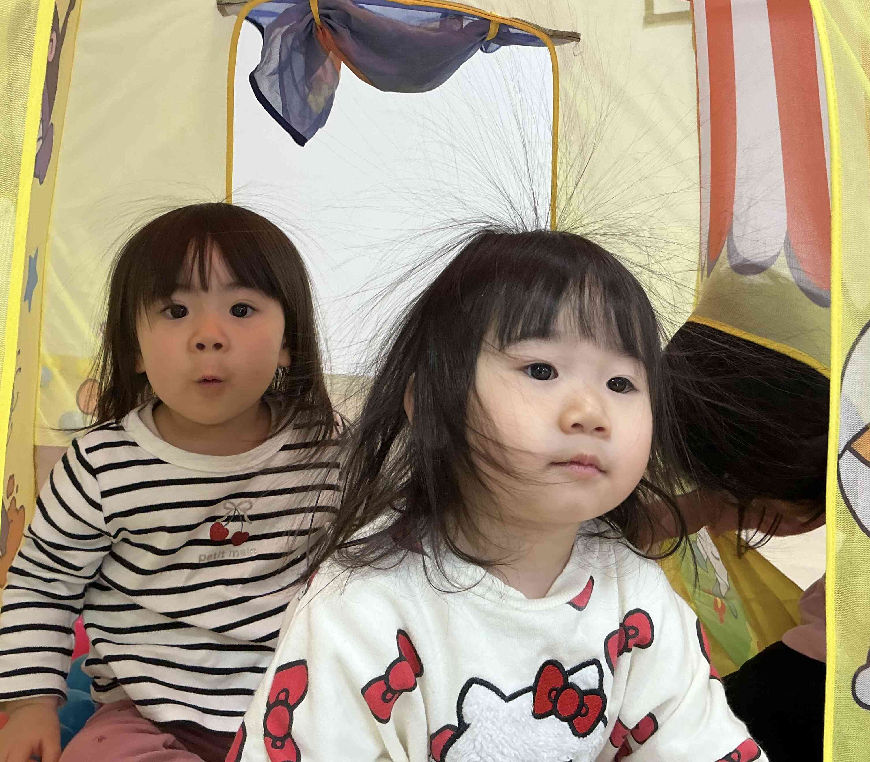 静電気で髪の毛が〜!