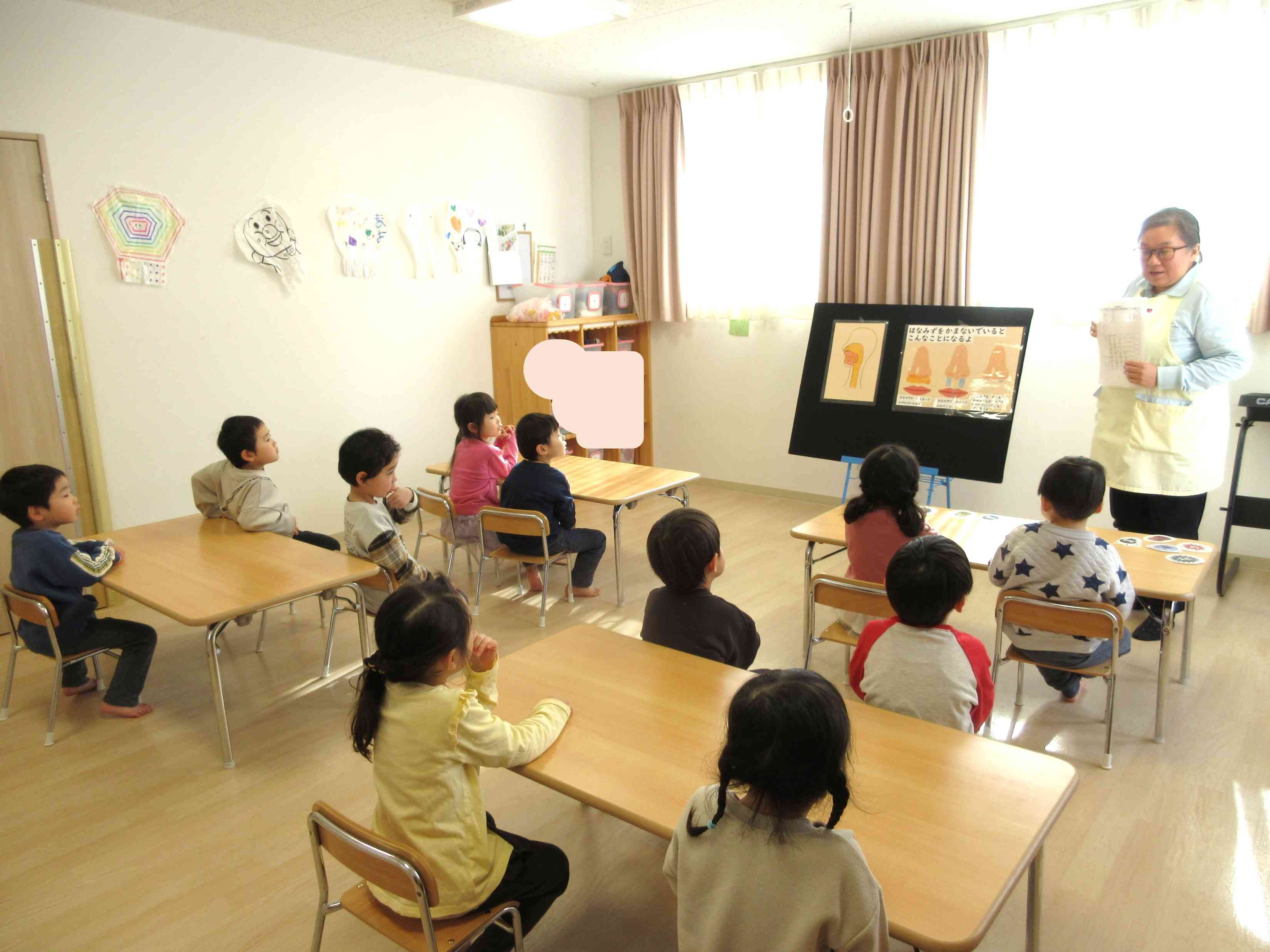 正しい鼻のかみかた（3～5歳児）