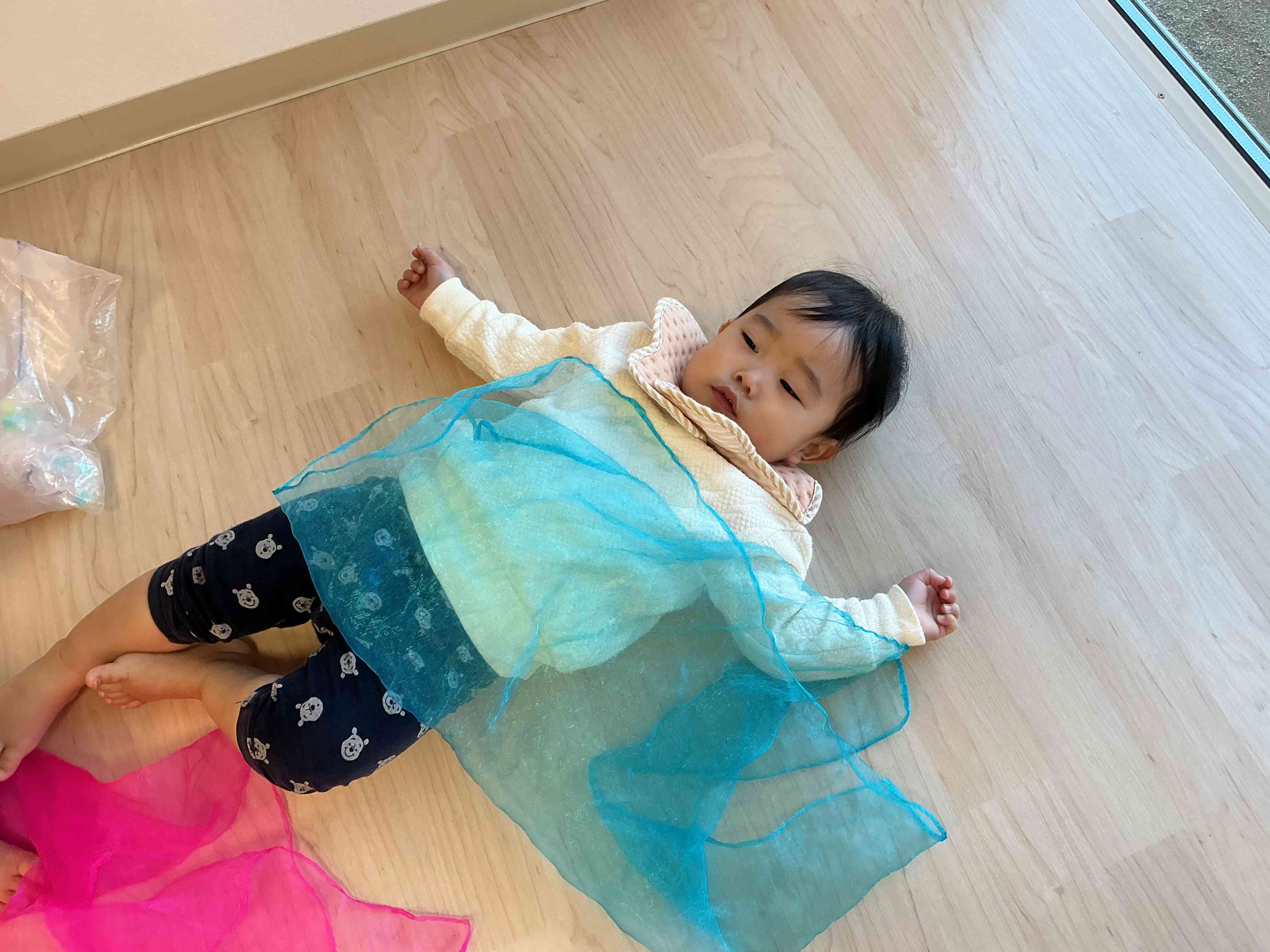 お布団にみたいにかけてみたよ♪