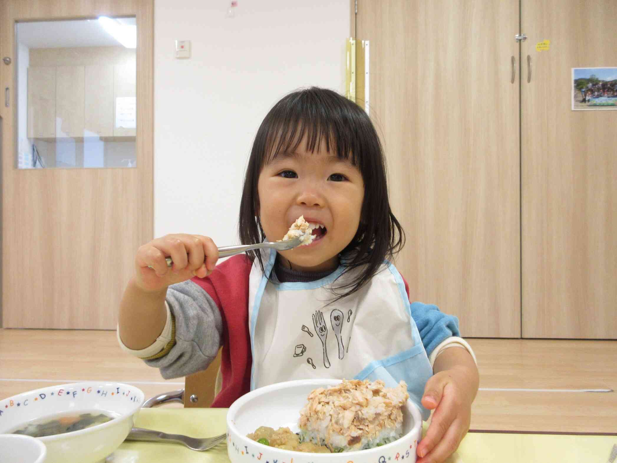 大きなお口でいただきまーす!