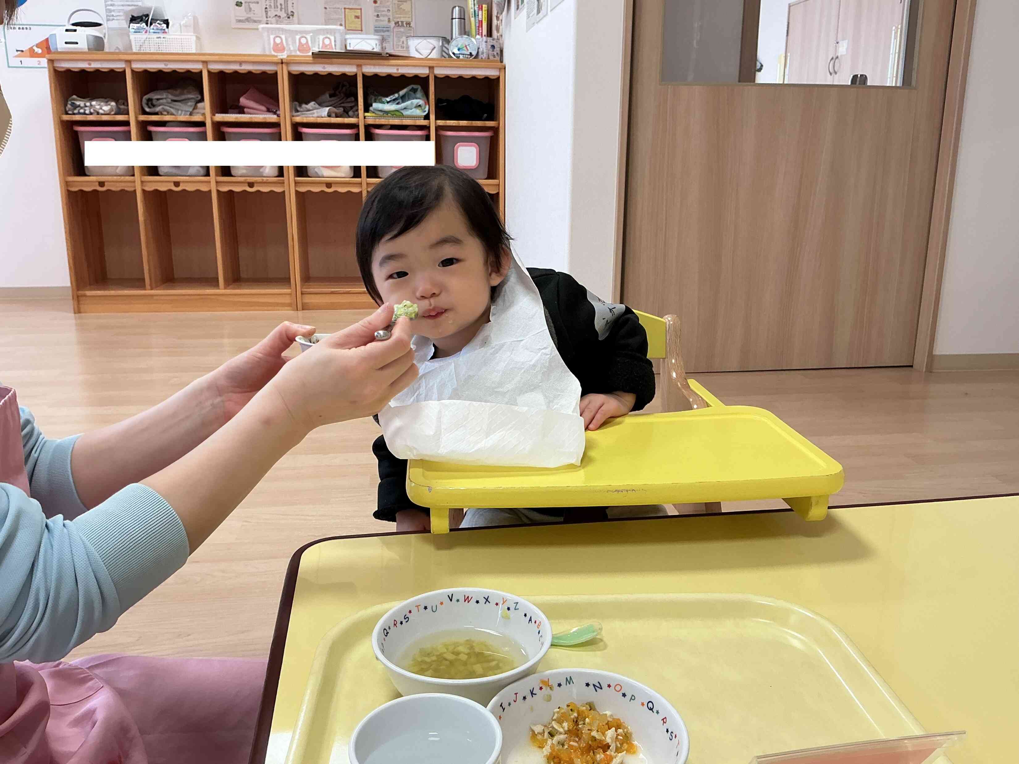 お給食食べられるようになったよ！