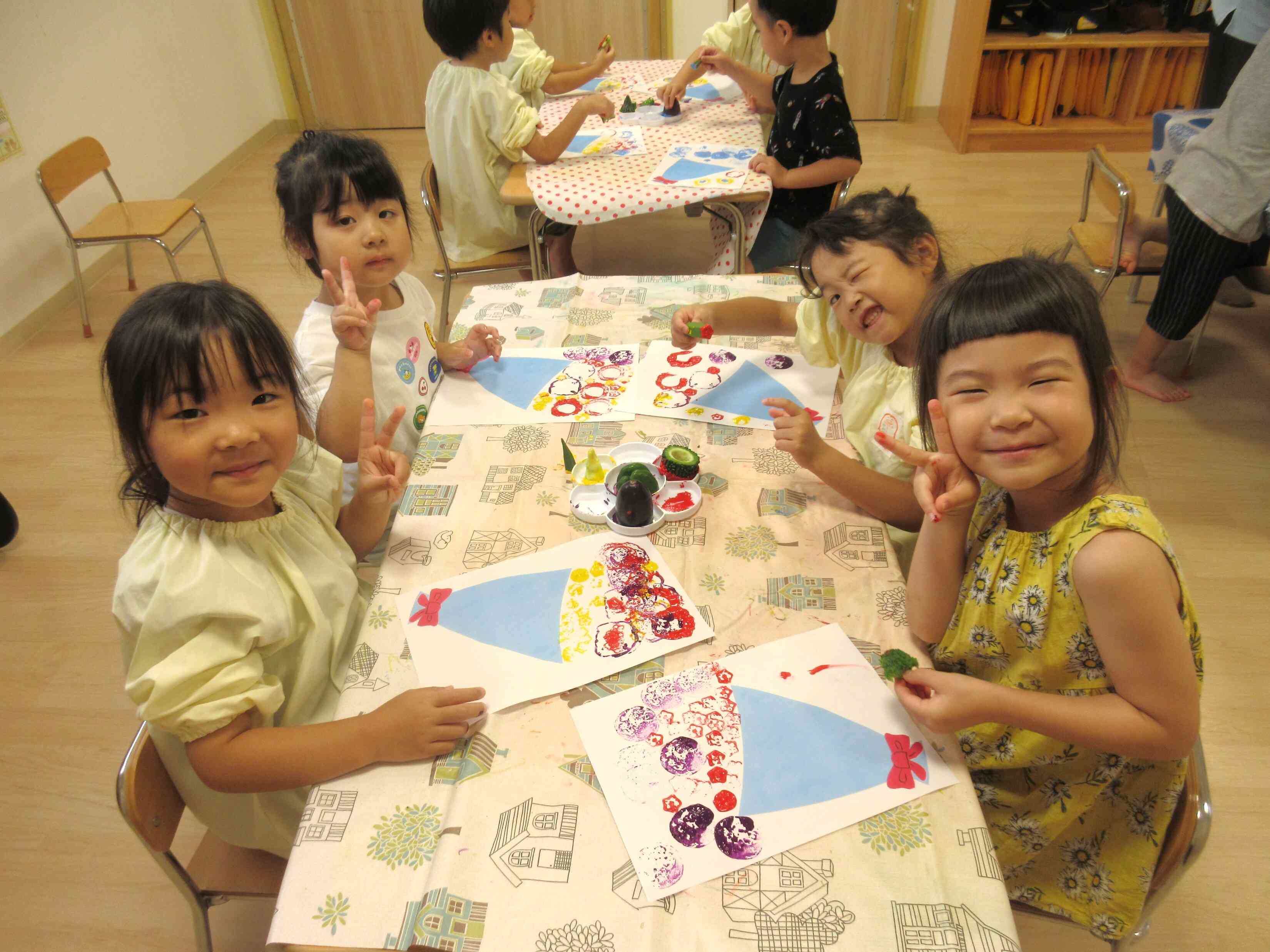 お野菜スタンプ楽しいね♪