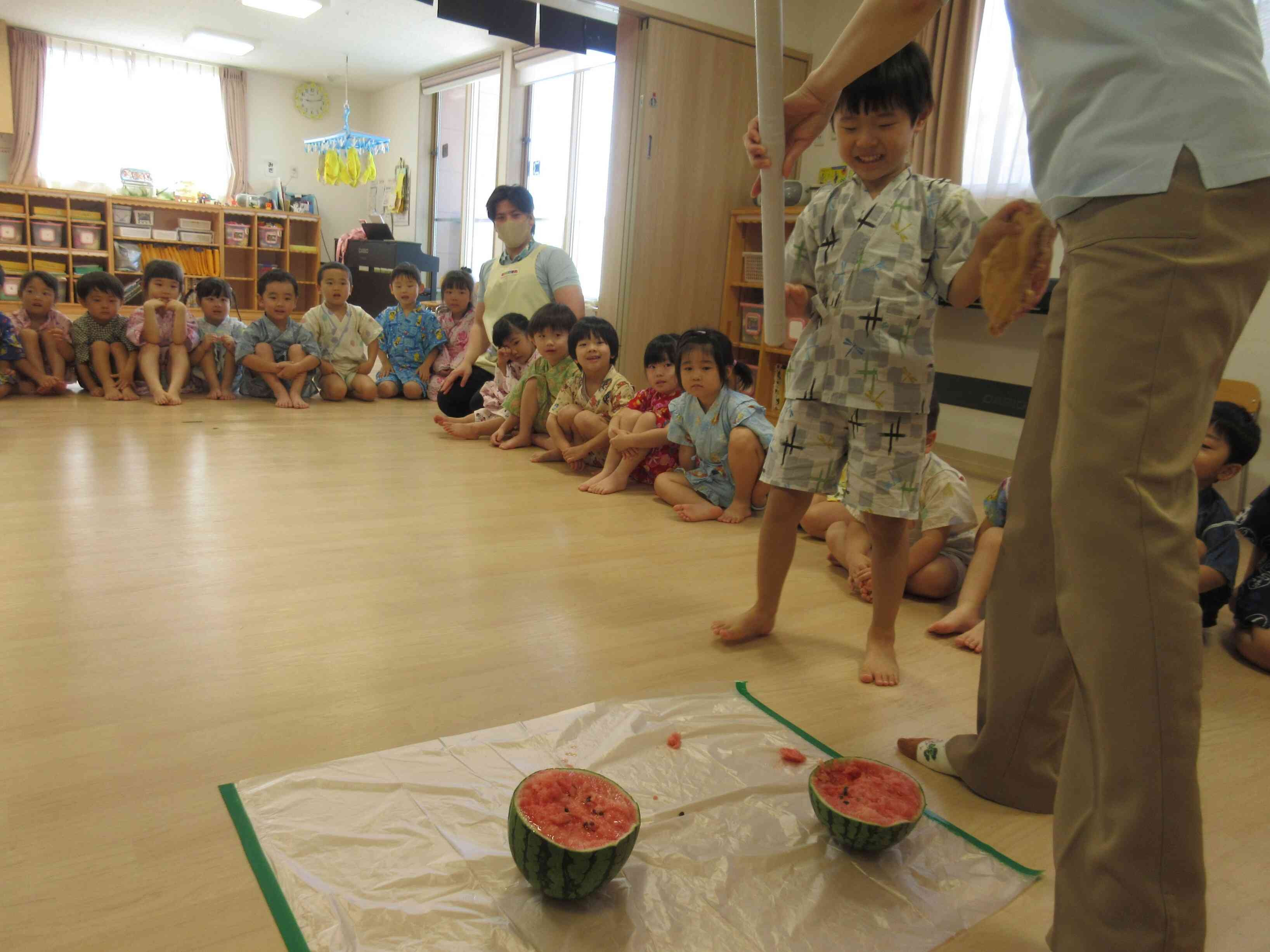 ３・４・５歳児は実際に体験♪