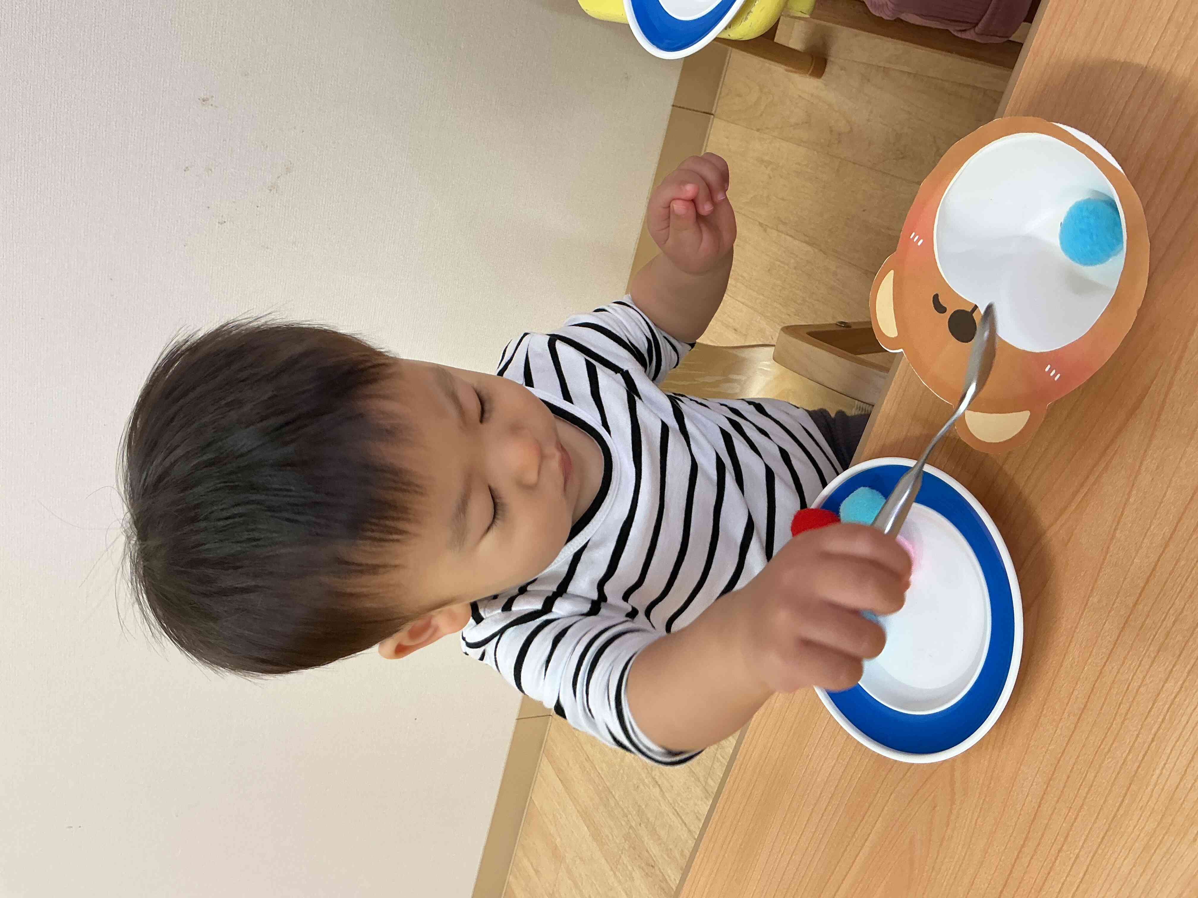 食育★食事のマナーとスプーン遊び