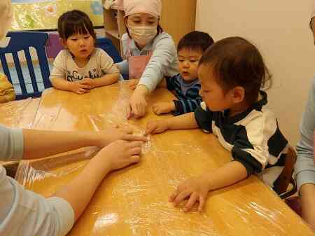 お豆に触ってみよう！