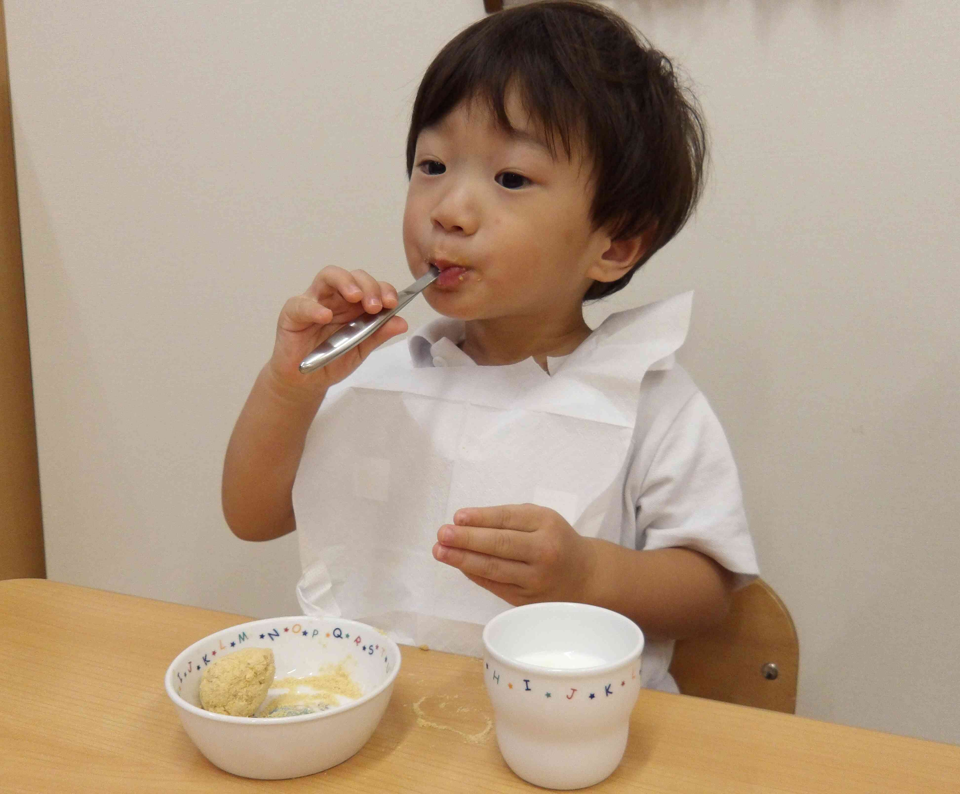 きな粉もぺろり、美味しかったね♪