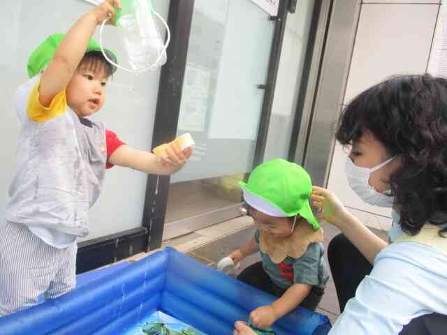 お水遊びしました！