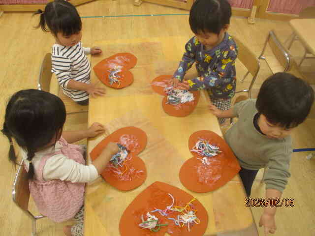 バレンタインの製作です！