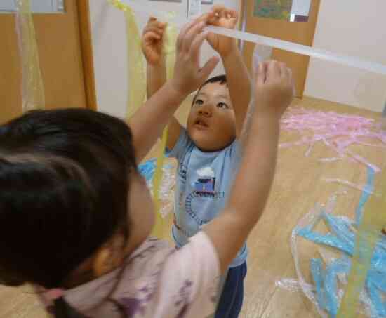 仲良くいっしょに作業♪
