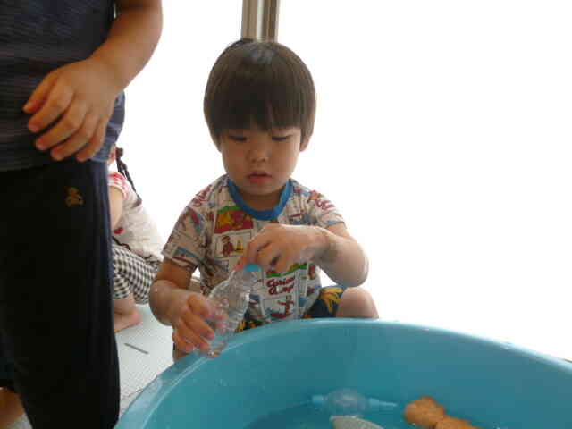 楽しい水遊び