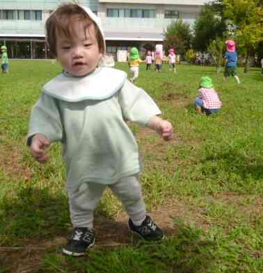 芝生の上をトコトコ・・・