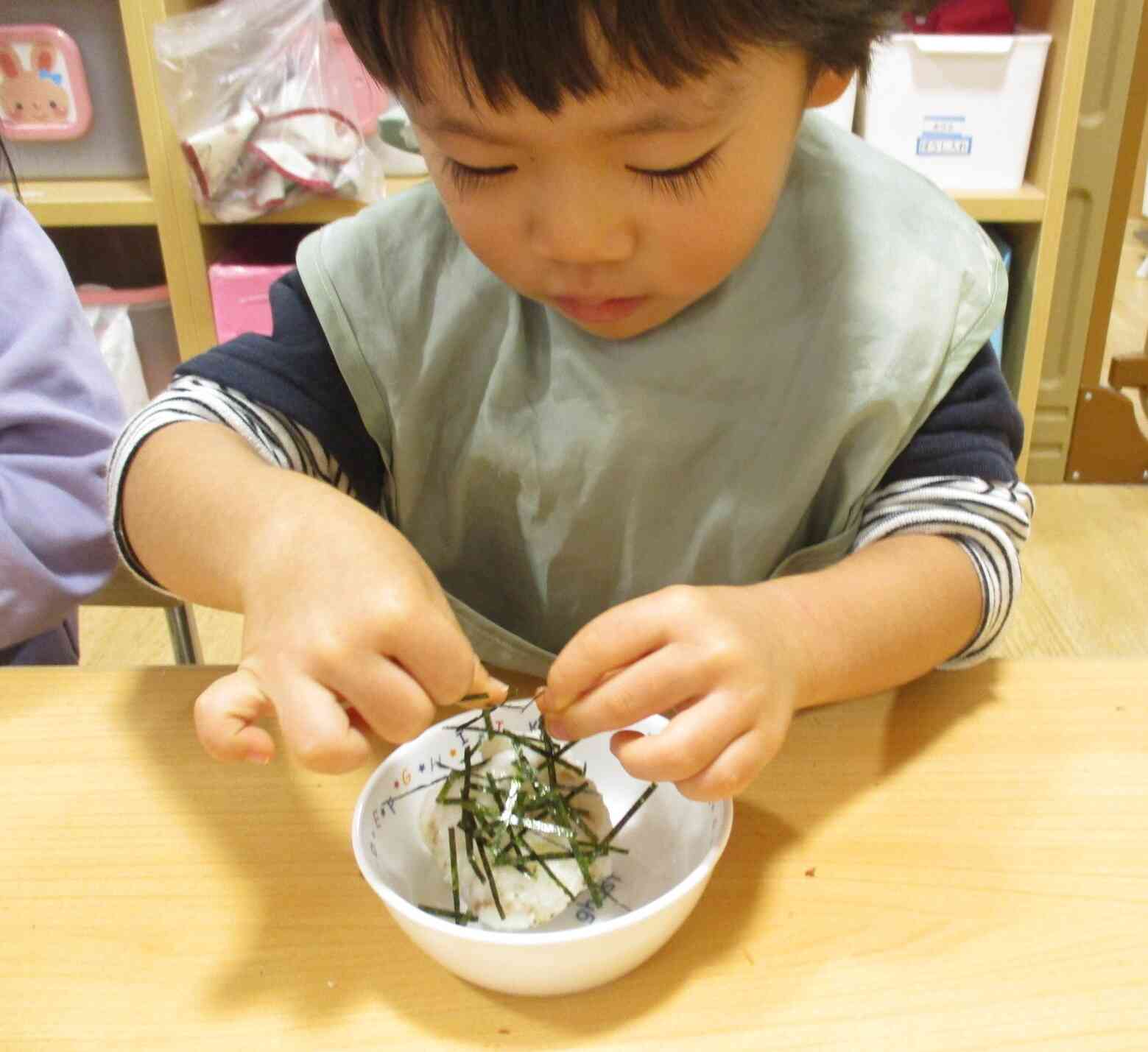 最後に海苔を乗せて完成です