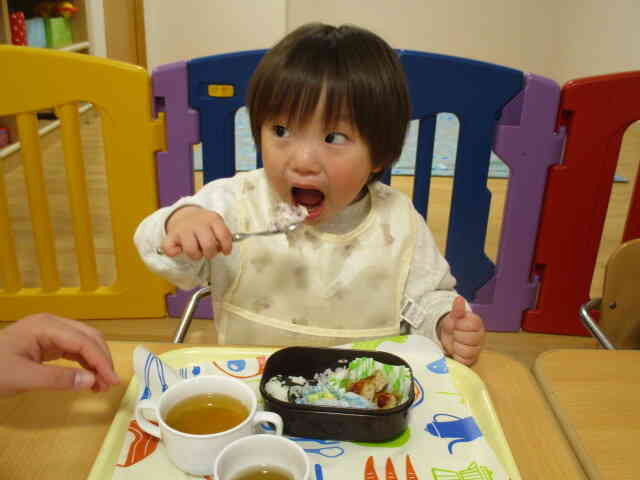 大きなお口でいただきます。